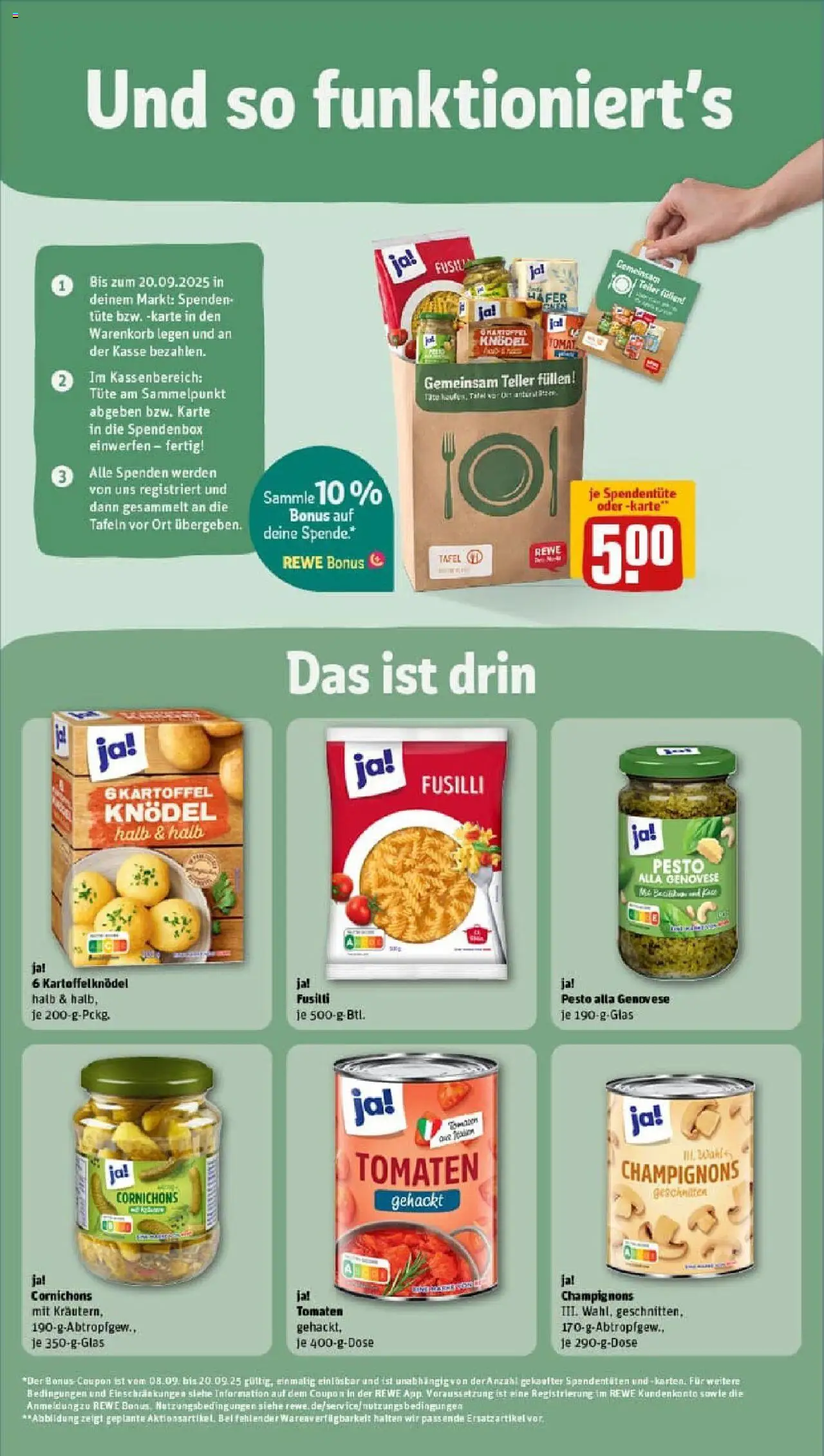 Rewe prospekt Dresden	 – gültig ab 07.09.2025 | Seite: 5 | Produkte: Tomaten, Champignons, Pasta
