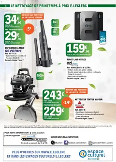 E.Leclerc - Prévisualisation de ROBOT LAVE-VITRES eziclean, Réf. WINDOBOT S 6 ULTRA, Nettoie toutes les parois vitrées, Double pulvérisation de solution nettoyante, Appareil connecté, Vendu sans smartphone, Garantie légale 2 ans. (1) valide à partir de 28.04.2026 | Page: 4