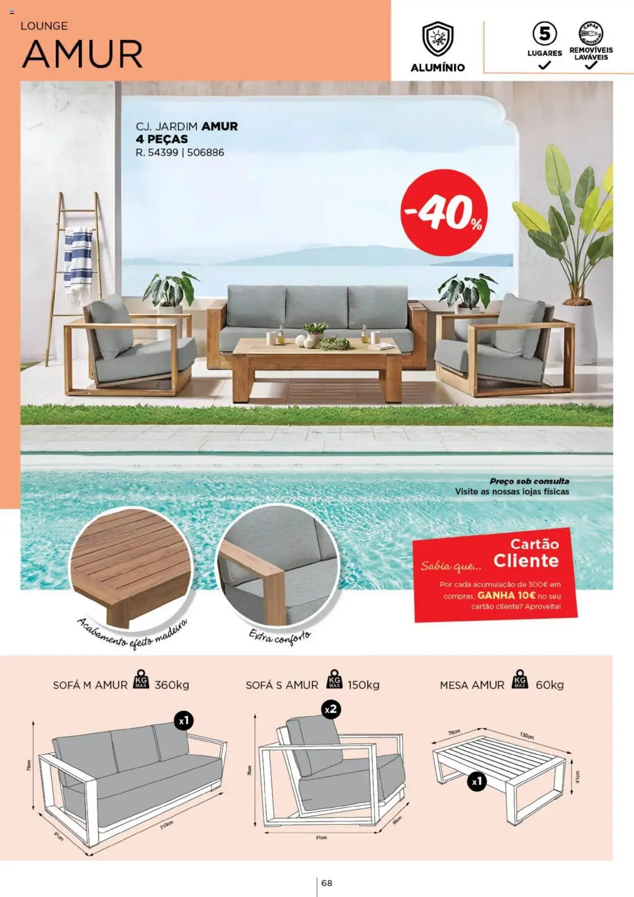 Espaço Casa - Catálogo  Ec Ar Livre  2025 │ válido de 04.03.2025 | Página: 68 | Produtos: Sofá, Mesa