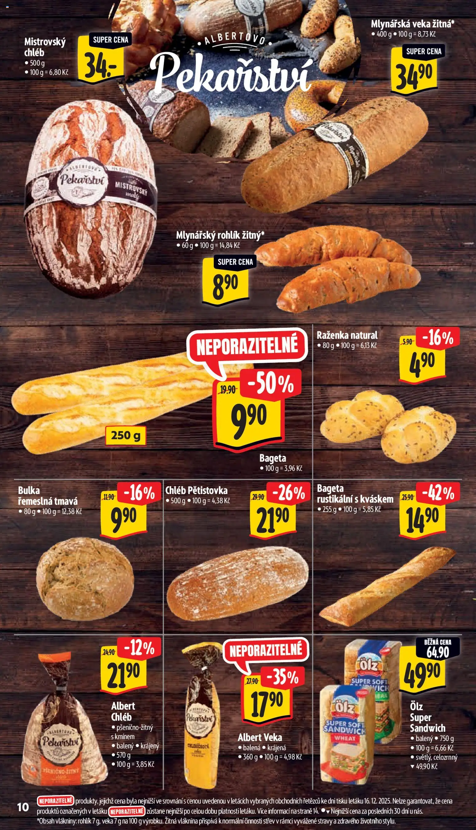 Albert leták - Supermarket od 27.12.2025 | Strana: 17 | Produkty: Veka, Chléb, Rohlík, Bageta
