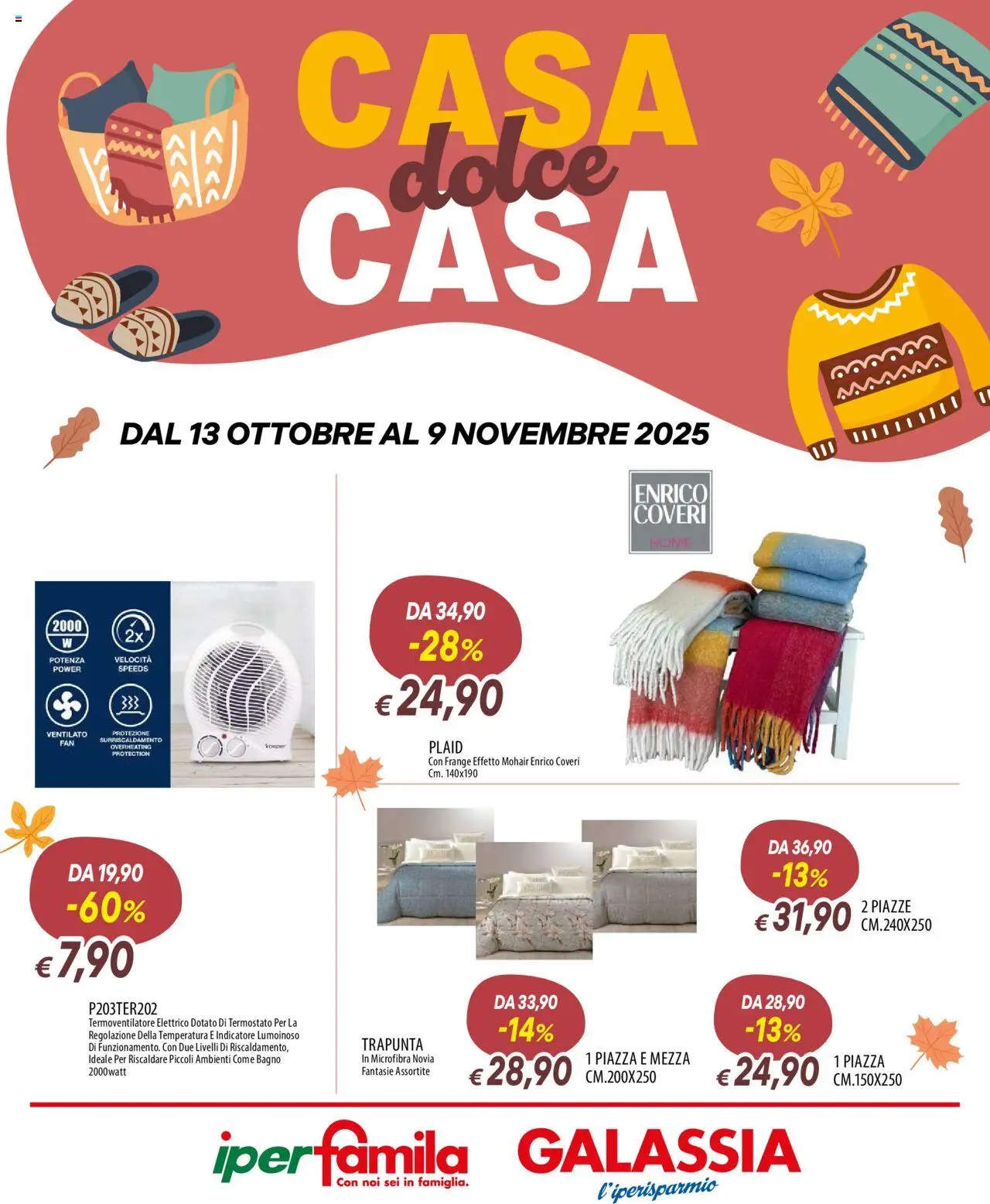 Volantino Galassia del 13.10.2025 | Pagina: 1 | Prodotti: Plaid, Trapunta, Bagno