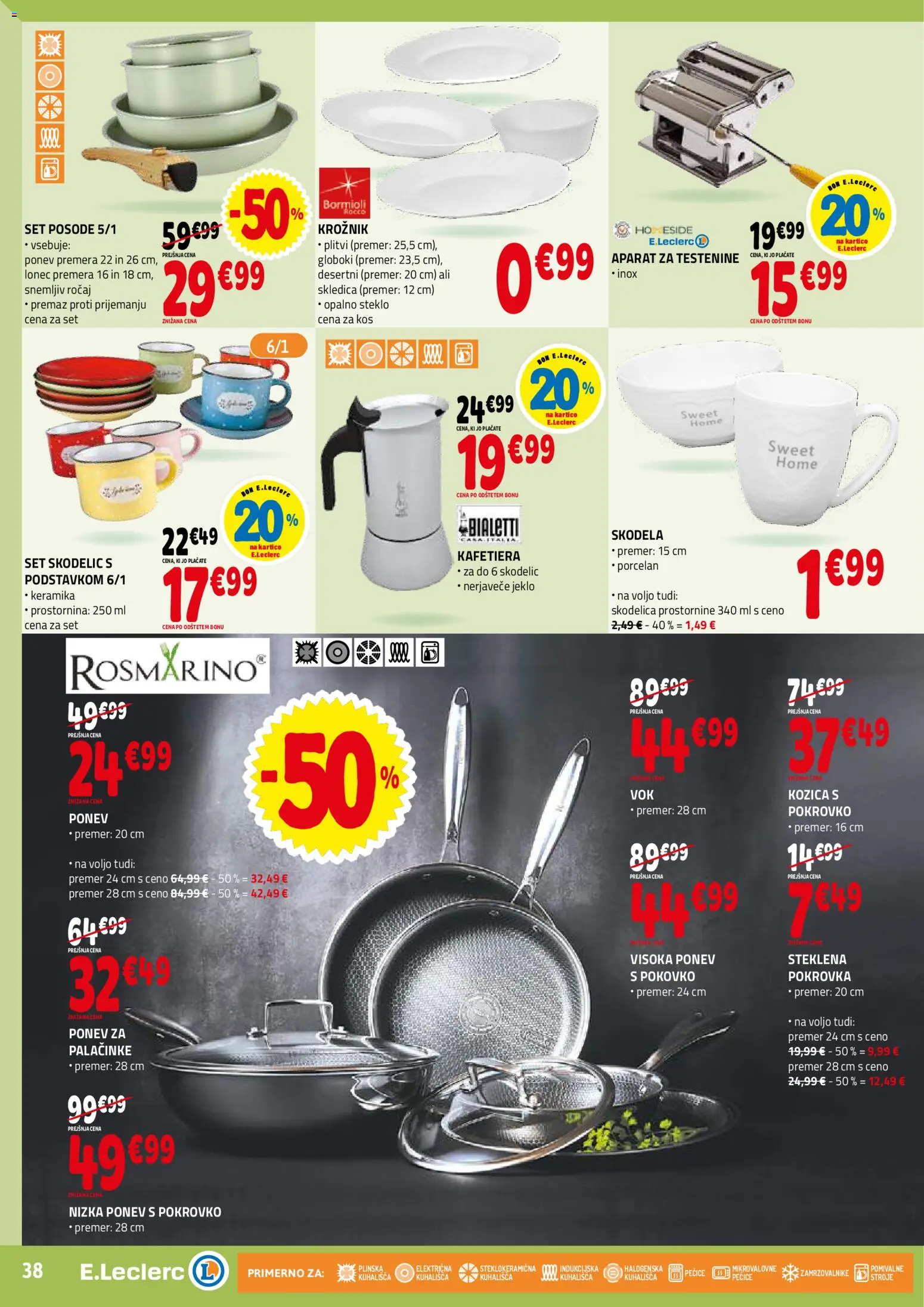 Novi E.leclerc katalog ponudbe – veljaven od 12.11.2025 | Stran: 38 | Izdelki: Skodelica, Kos, Palačinke, Testenine