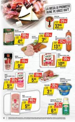 Catalog Mega Image – valabil de la 17.07.2025 | Pagină: 12 | Produse: Șal, Hacıyatmaz Kedi Oyuncağı, Crenvurști, Salam
