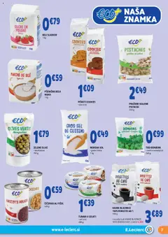 E.leclerc katalog │ velja od 23.07.2025 | Stran: 7 | Izdelki: Pistacije, Olive, Sol, Sladkor