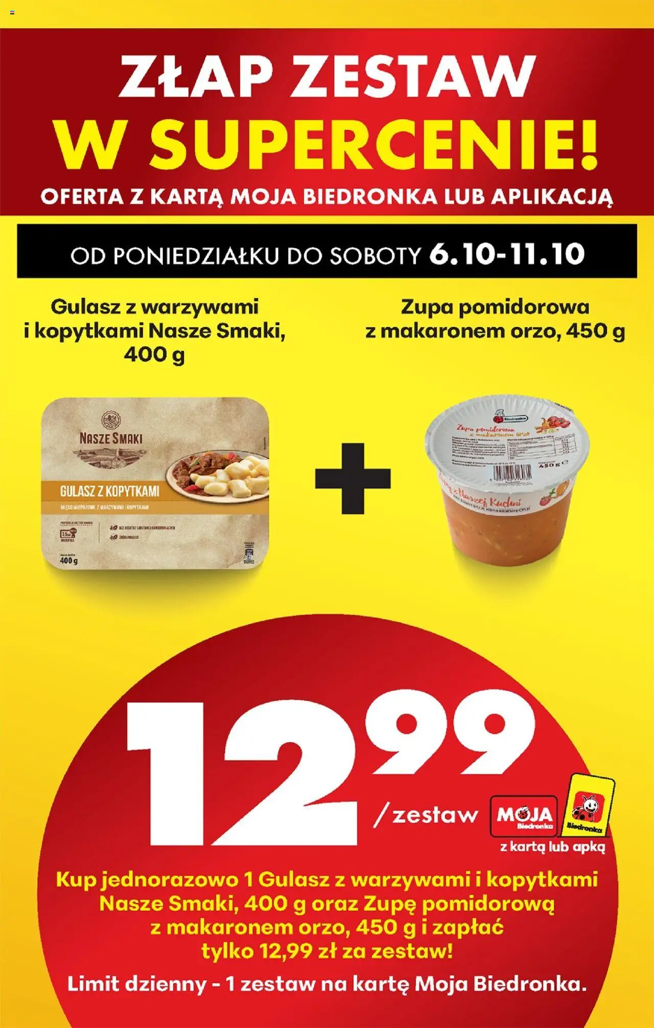 Biedronka gazetka od 06.10.2025 | Strona: 85 | Produkty: Karta, Mięso, Zupa, Gulasz