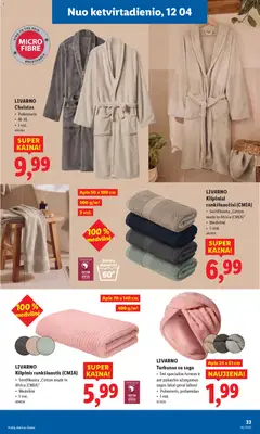 LIDL leidinys galioja nuo 01.12.2025 | Puslapis: 33 | Prekių: Rankšluostis, Chalatas