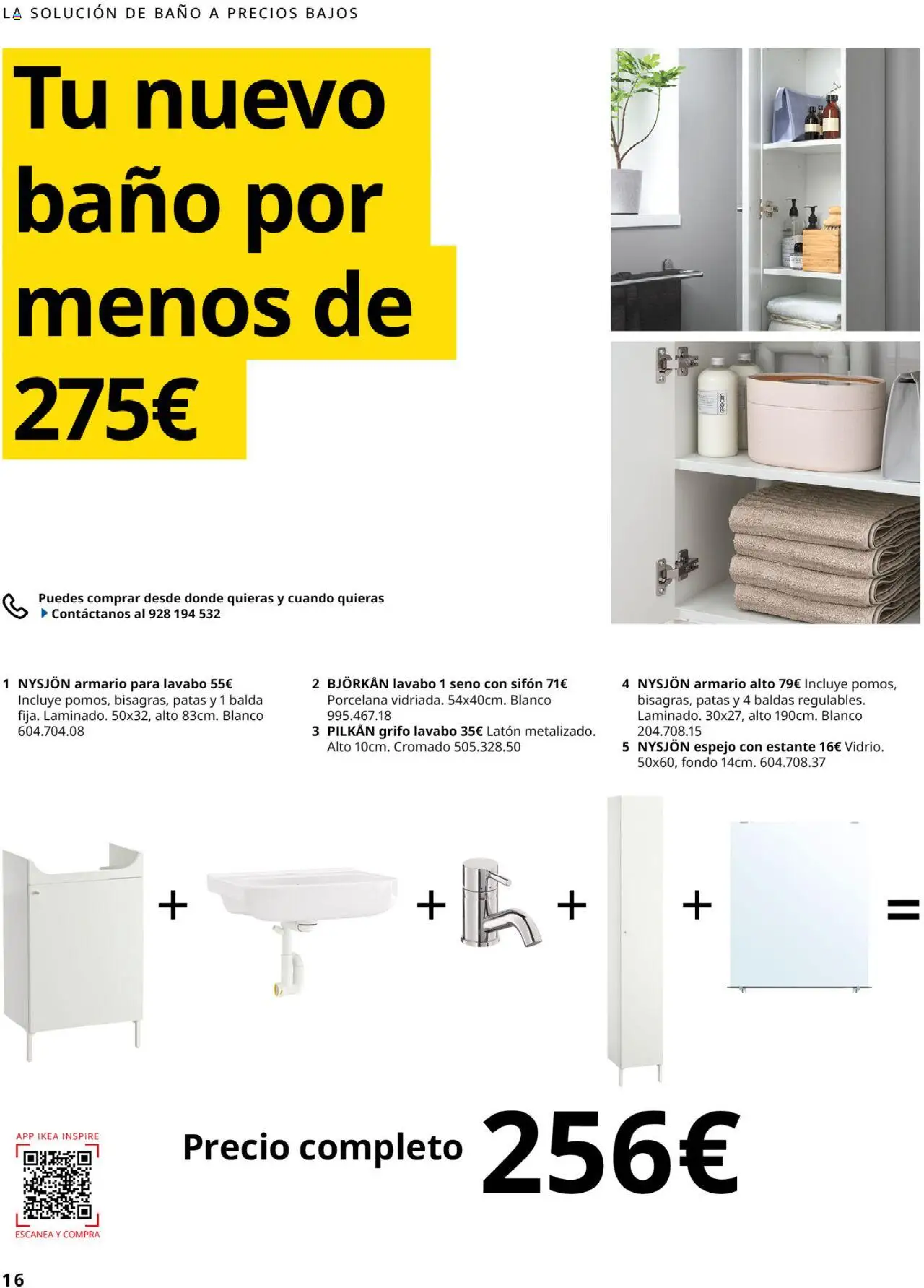 Catálogo IKEA Precios bajos. Muy bajos │ válido desde el 04.02.2025 | Página: 16 | Productos: Estante, Armario, Lavabo, Baño