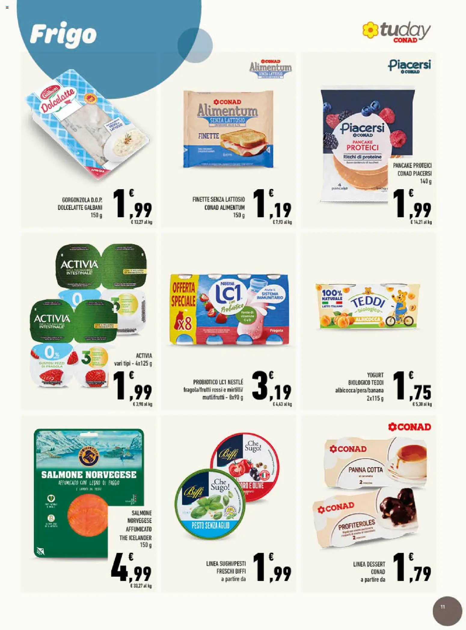 Volantino Conad del 08.04.2026 | Pagina: 11 | Prodotti: Yogurt, Panna, Latte, The