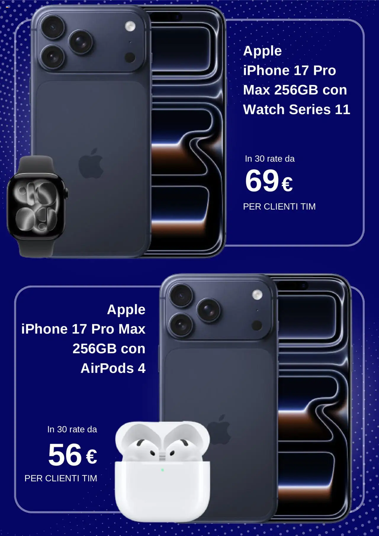 Volantino TIM del 21.09.2025 | Pagina: 2 | Prodotti: Iphone, Airpods
