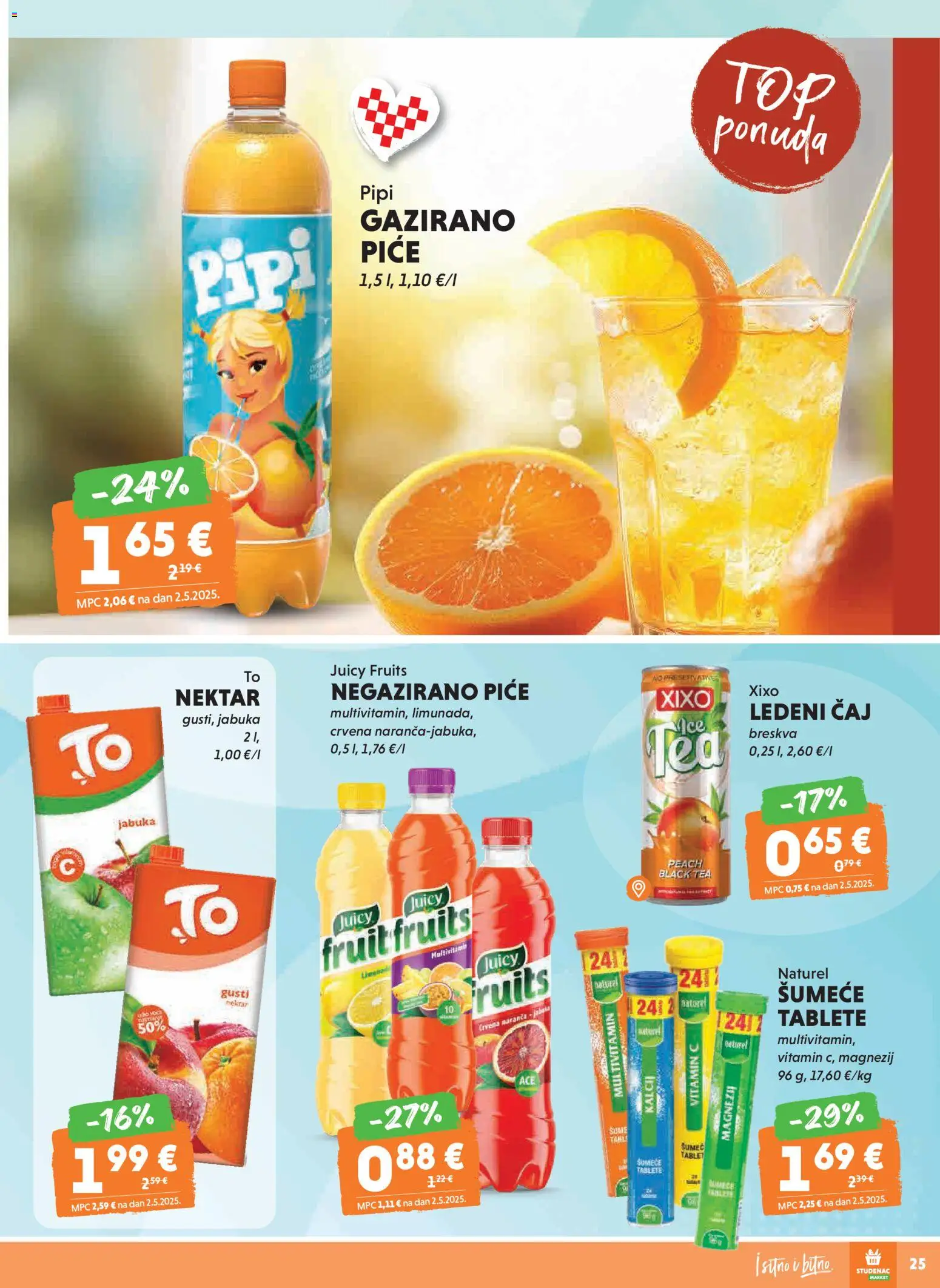 Studenac katalog | vrijedi od 28.01.2026 | Stranica: 25 | Proizvodi: Ledeni čaj, Čaj, Breskva, Jabuka
