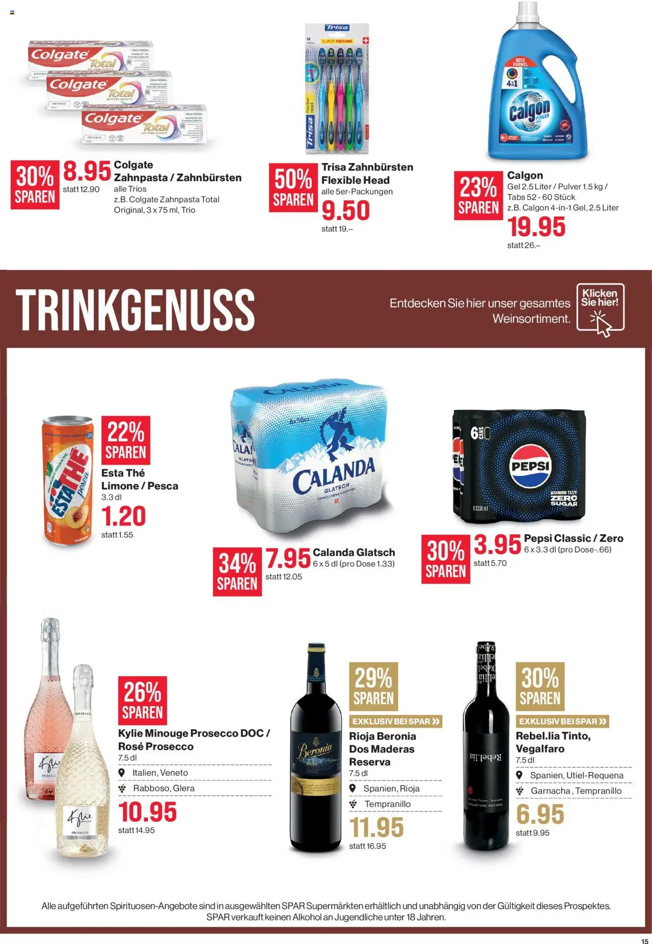 SPAR Aktionen ab 21.08.2025 | Seite: 15 | Produkte: Ridge, Pulver, Zahnpasta