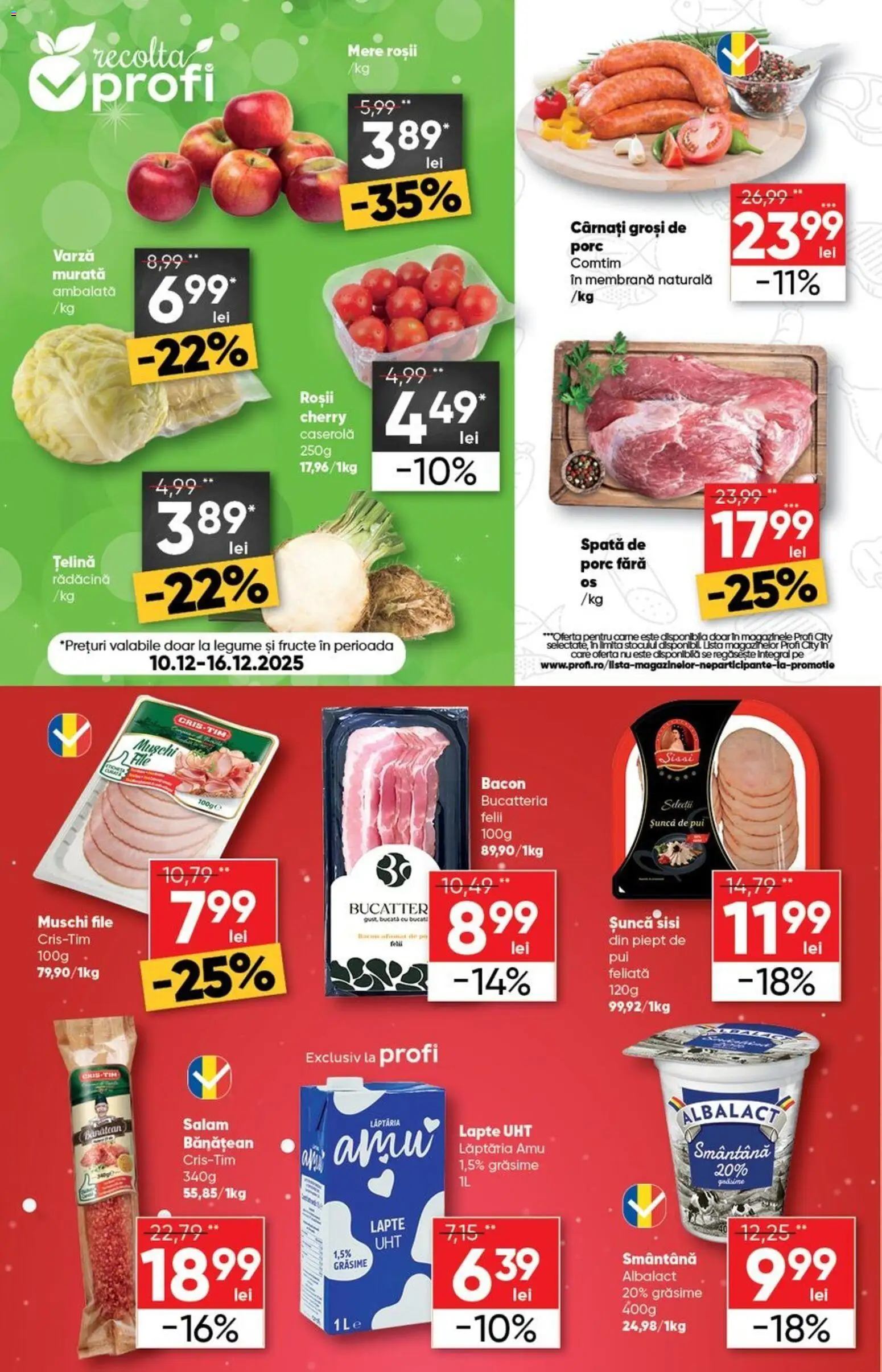 Noul catalog Profi – valabil de la 10.12.2025 | Pagină: 2 | Produse: Hacıyatmaz Kedi Oyuncağı, Bacon, Legume, Cârnați