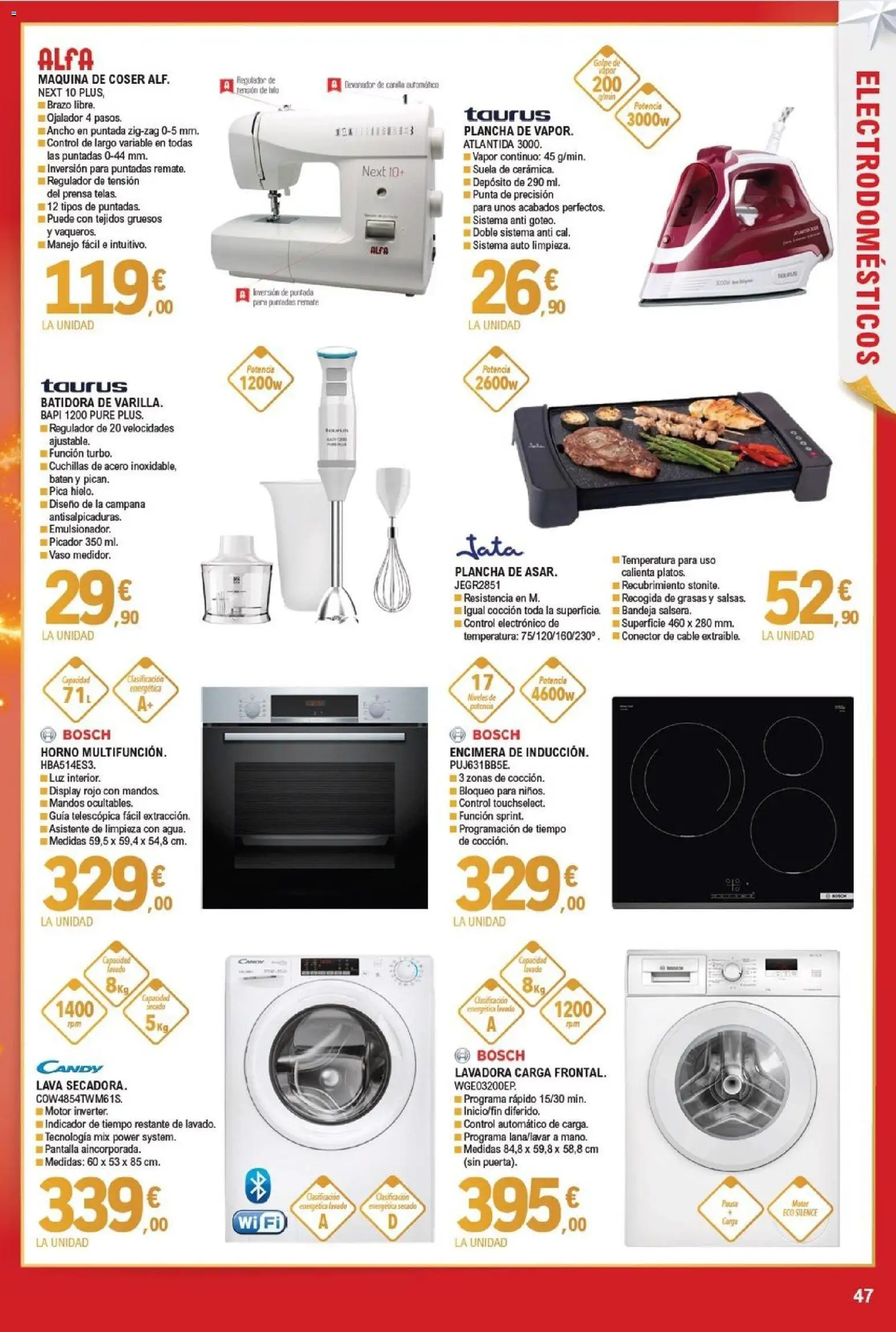 E.Leclerc folleto │ válido desde el 03.12.2025 | Página: 47 | Productos: Conector, Lavadora, Horno, Batidora