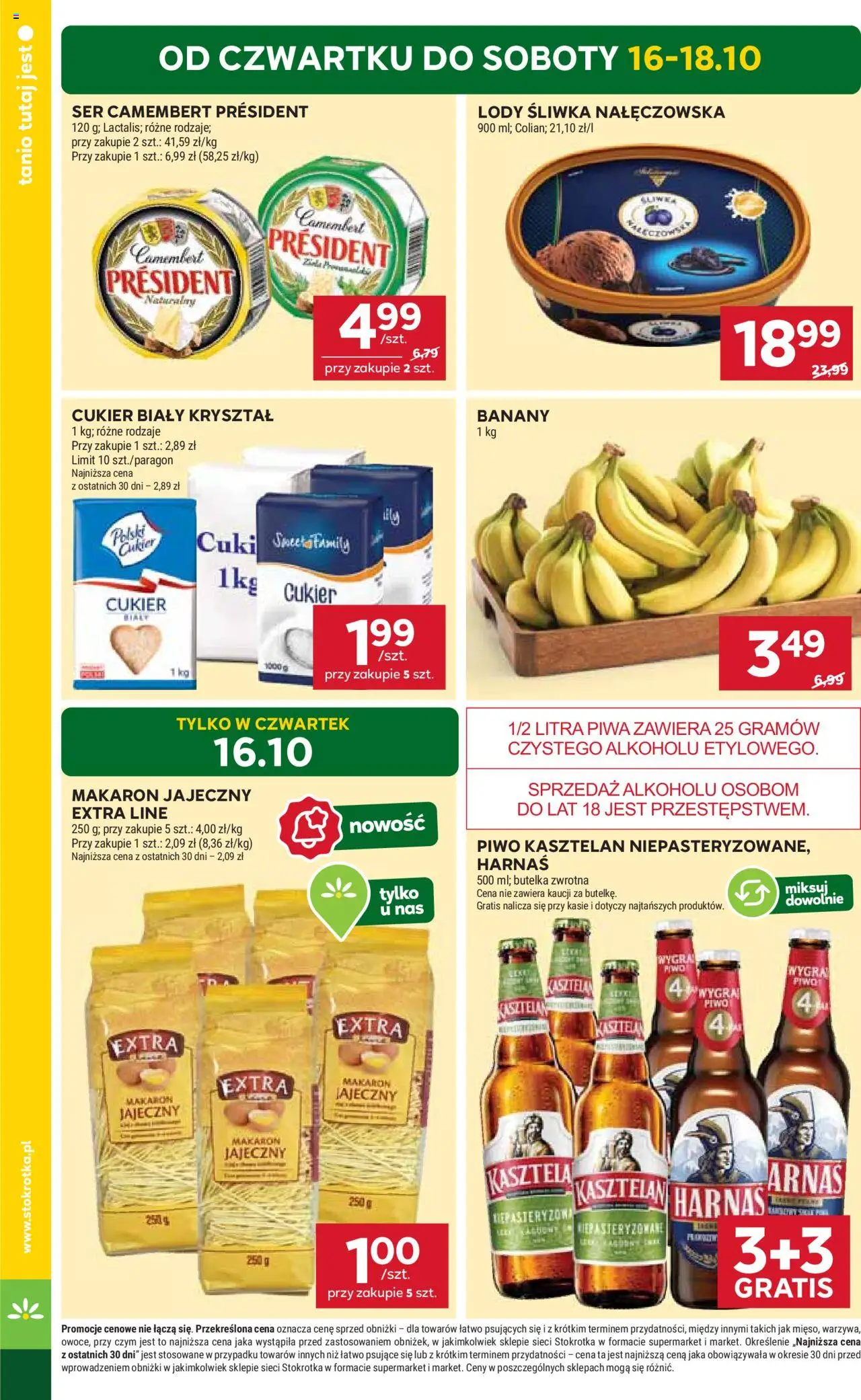 Stokrotka Gazetka - Market od 16.10.2025 | Strona: 2 | Produkty: Camembert, Ser, Piwo, Banany