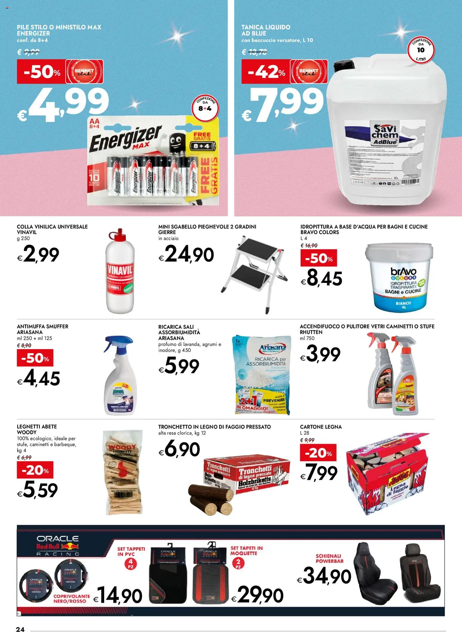 Volantino bennet del 11.12.2025 | Pagina: 24 | Prodotti: Pile, Agrumi, Red Bull, Profumo