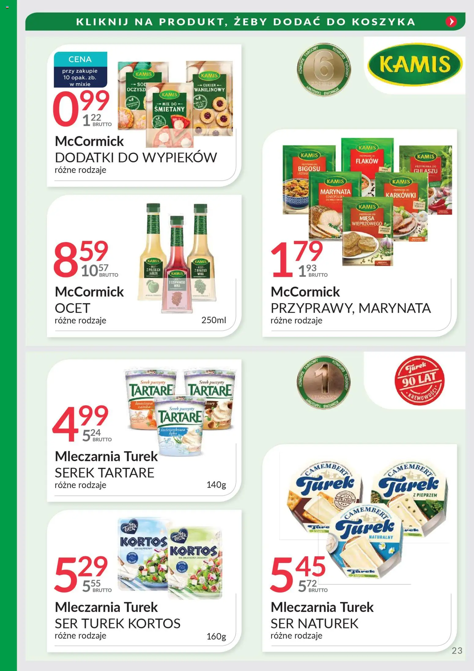 Eurocash Gazetka - Targi Jesień od 03.11.2025 | Strona: 23 | Produkty: Ocet, Serek, Ser, Cukier