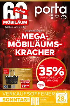 Porta! Mega Möbiläumskracher - Berlin ab 21.09.2025 gültig