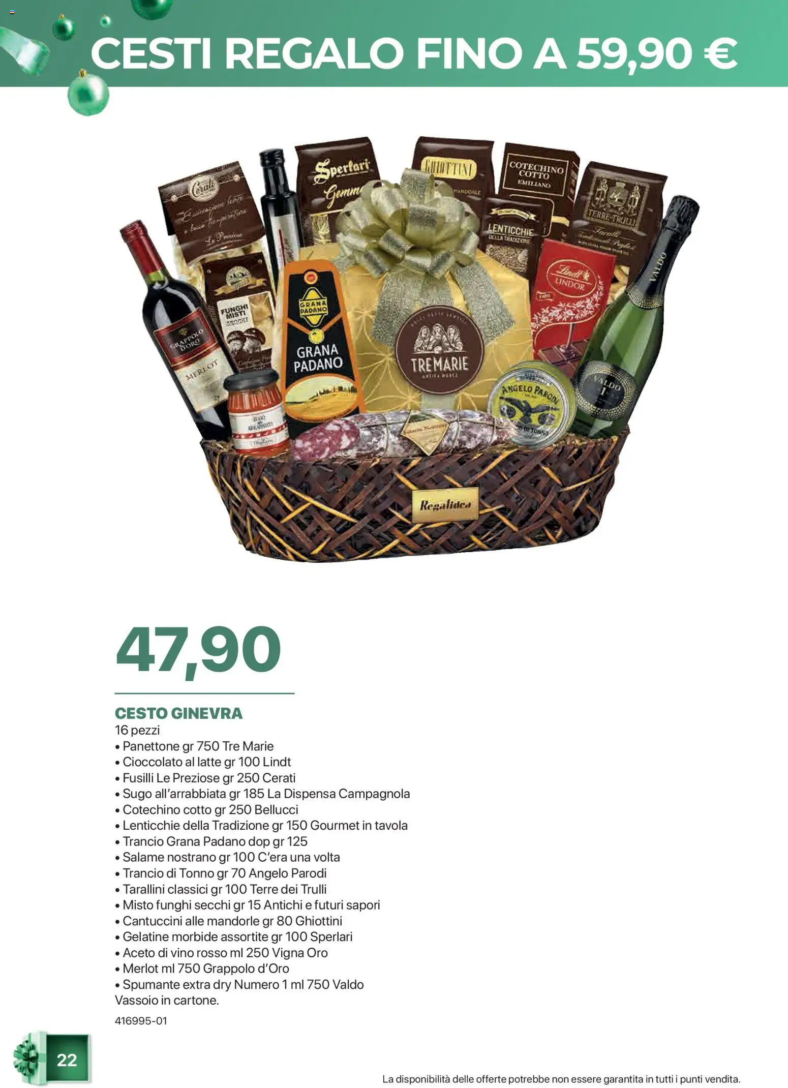 Volantino Sogegross del 05.11.2025 | Pagina: 22 | Prodotti: Latte, Fusilli, Vassoio, Vino rosso