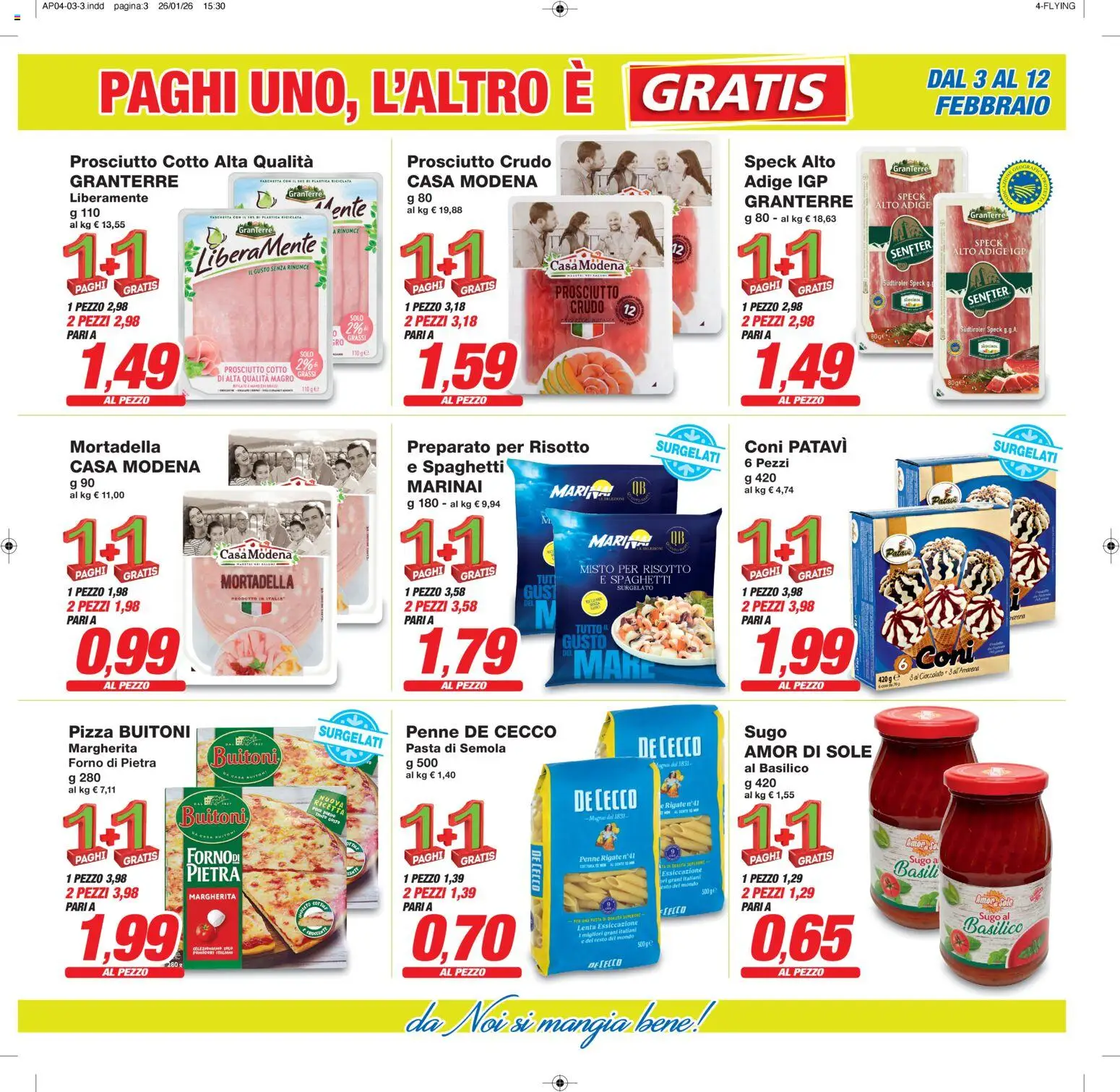 Volantino Prix del 03.02.2026 | Pagina: 3 | Prodotti: Prosciutto Cotto, Prosciutto, Forno, Amarena