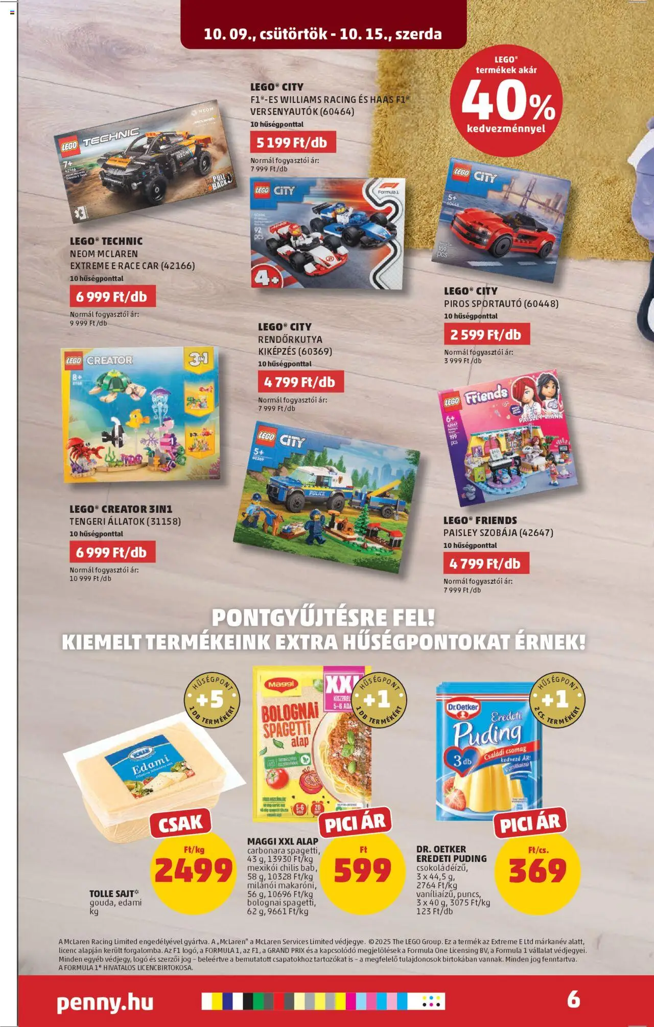 PENNY akciós ujság - amely érvényes a következő dátumtól: 09.10.2025 | Oldal: 10 | Termékek: Puding, Spagetti, Maggi, Sajt
