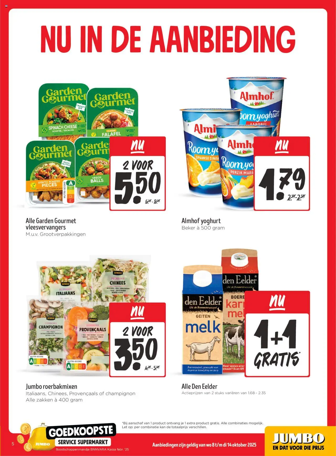 {H1} | Pagina: 5 | Producten: Kool, Melk, Kan, Philadelphia krémsajt