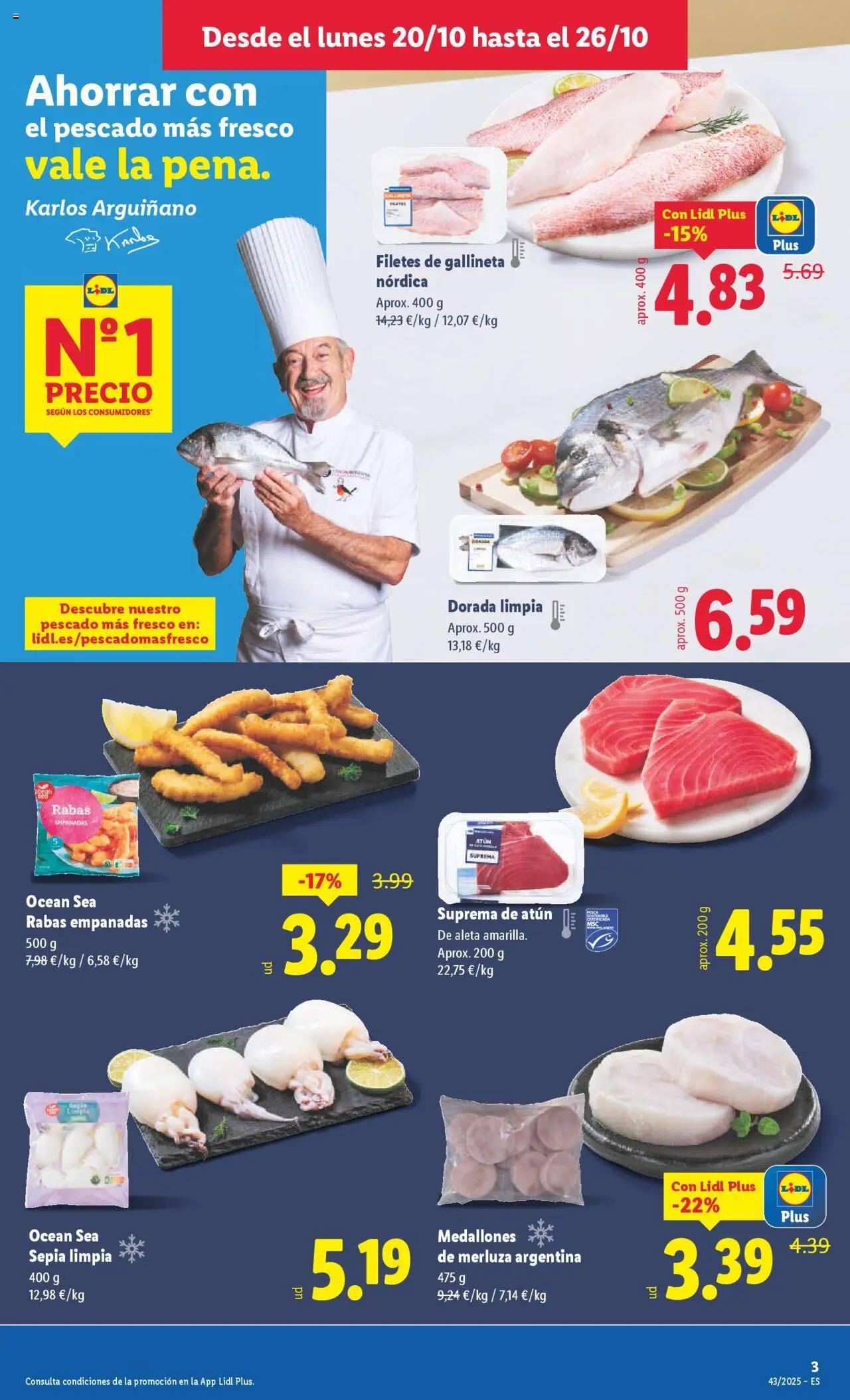 Lidl folleto │ válido desde el 20.10.2025 | Página: 9 | Productos: Medallones, Pescado