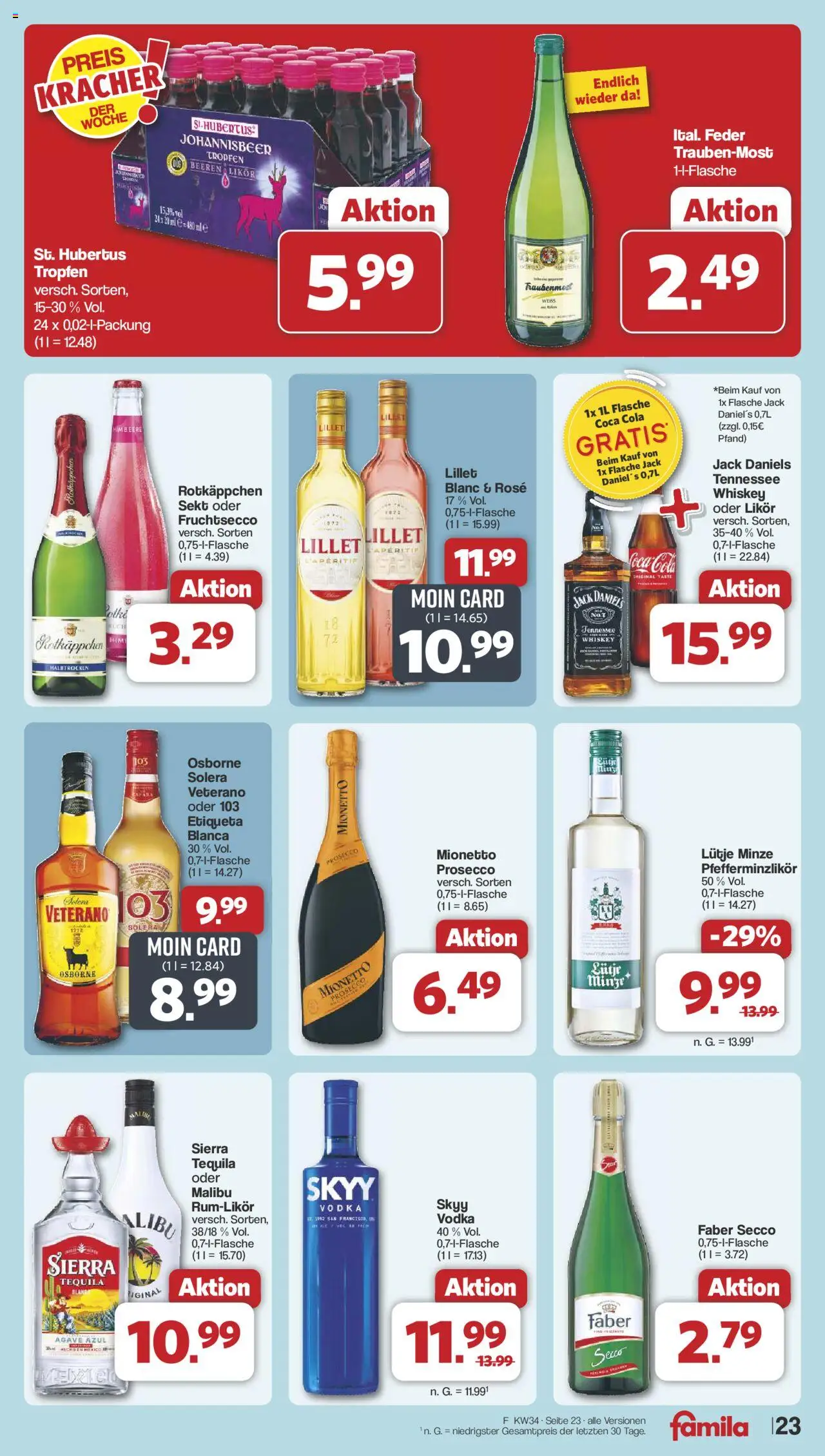 Famila Nordwest Prospekt 	 - gültig ab dem 18.08.2025 | Seite: 28 | Produkte: Fruchtsecco, Himbeere, Rotkäppchen, Vodka