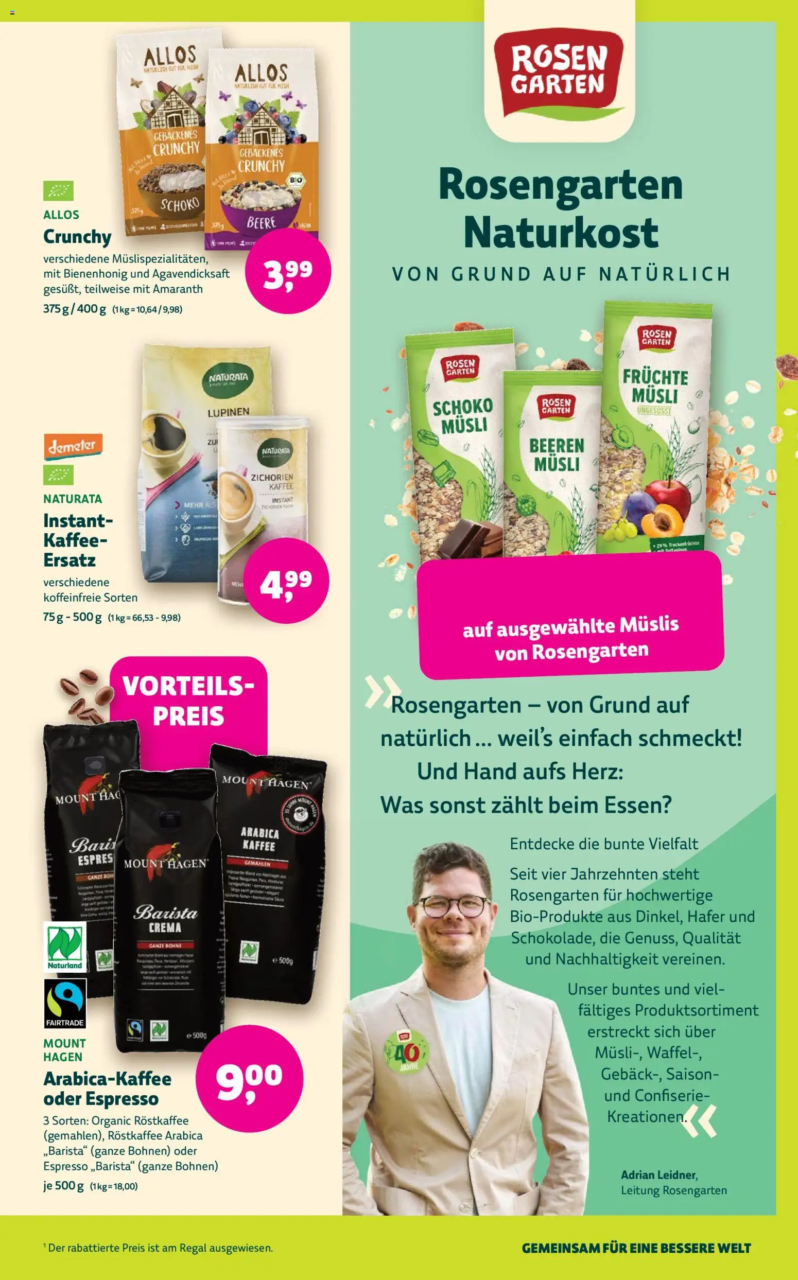 BioMarkt Prospekt – gültig ab 05.11.2025 | Seite: 9 | Produkte: Musli, Kaffee, Regal