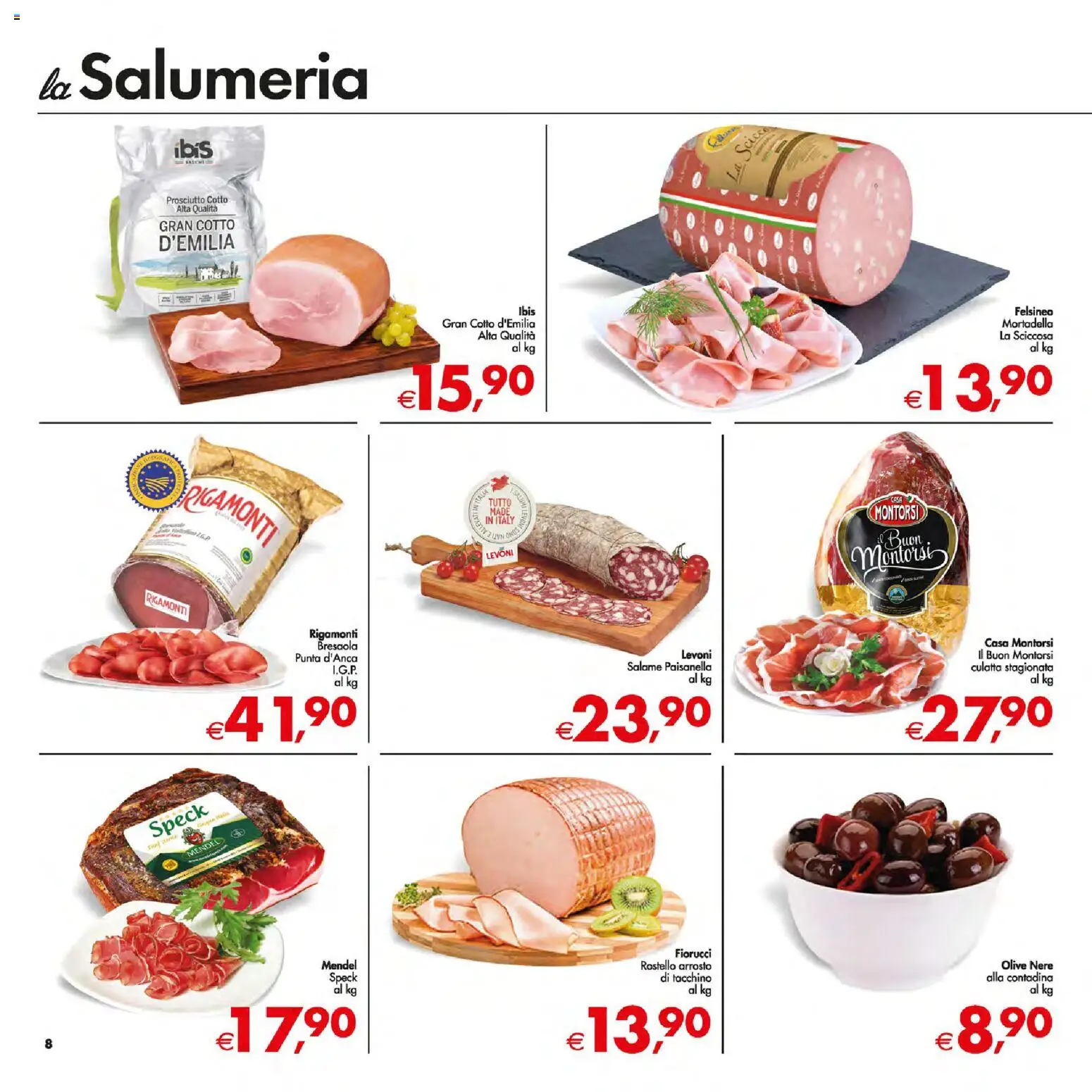 Volantino Decò del 05.01.2026 | Pagina: 8 | Prodotti: Salame, Tacchino, Prosciutto, Mortadella