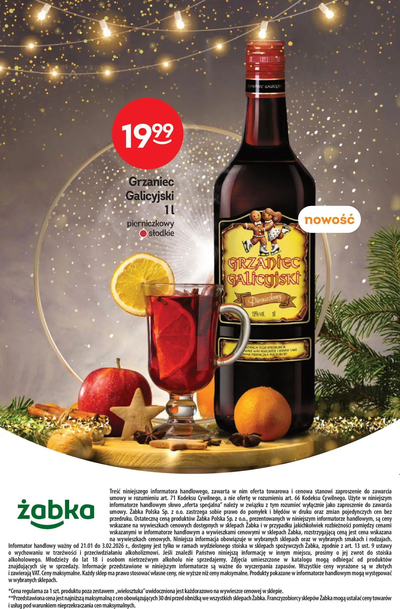 Żabka Gazetka - Katalog win od 21.01.2026 | Strona: 20 | Produkty: Mak, Grzaniec galicyjski