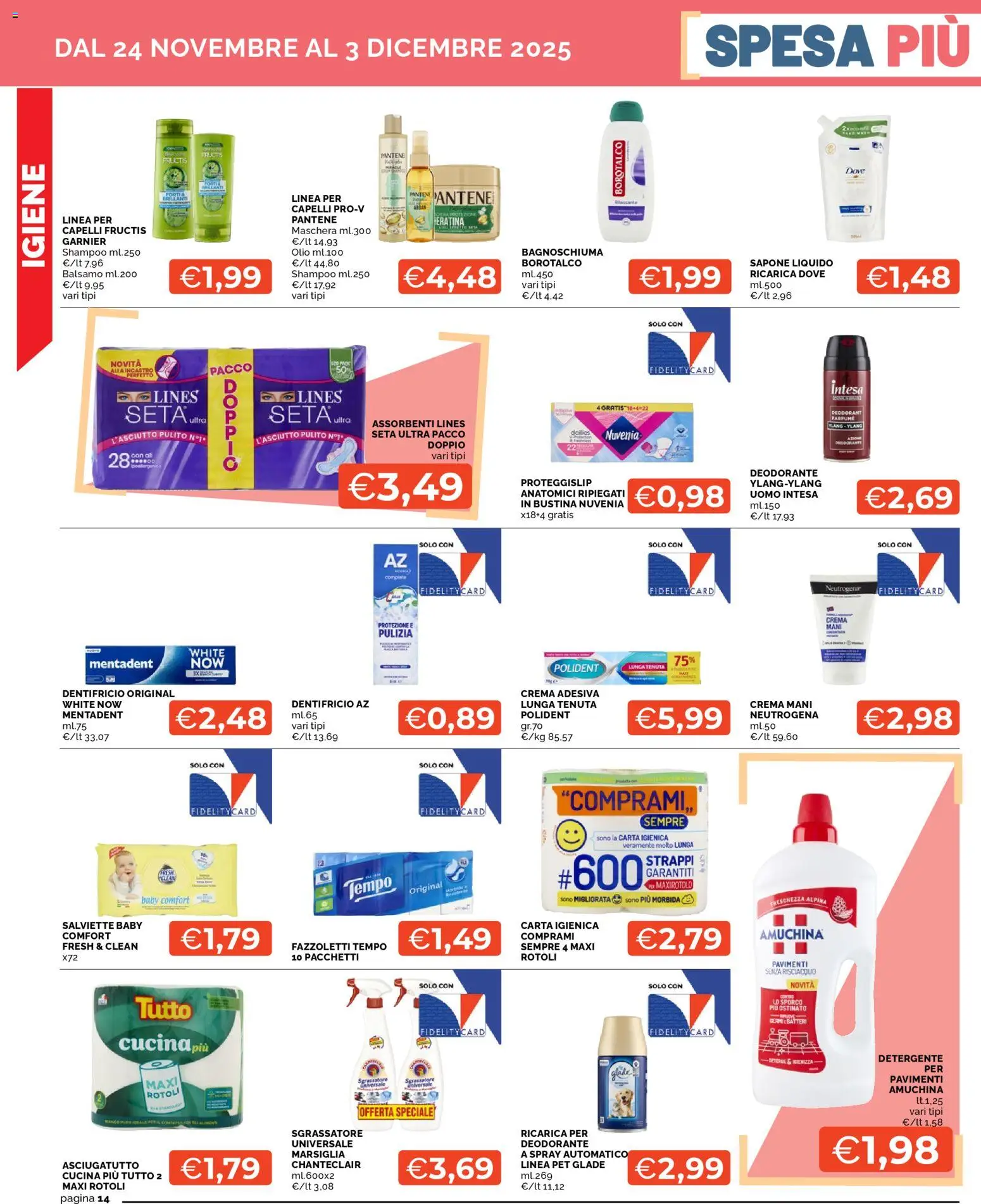 Volantino Mercatò del 24.11.2025 | Pagina: 14 | Prodotti: Balsamo, Crema, Sapone, Bagnoschiuma