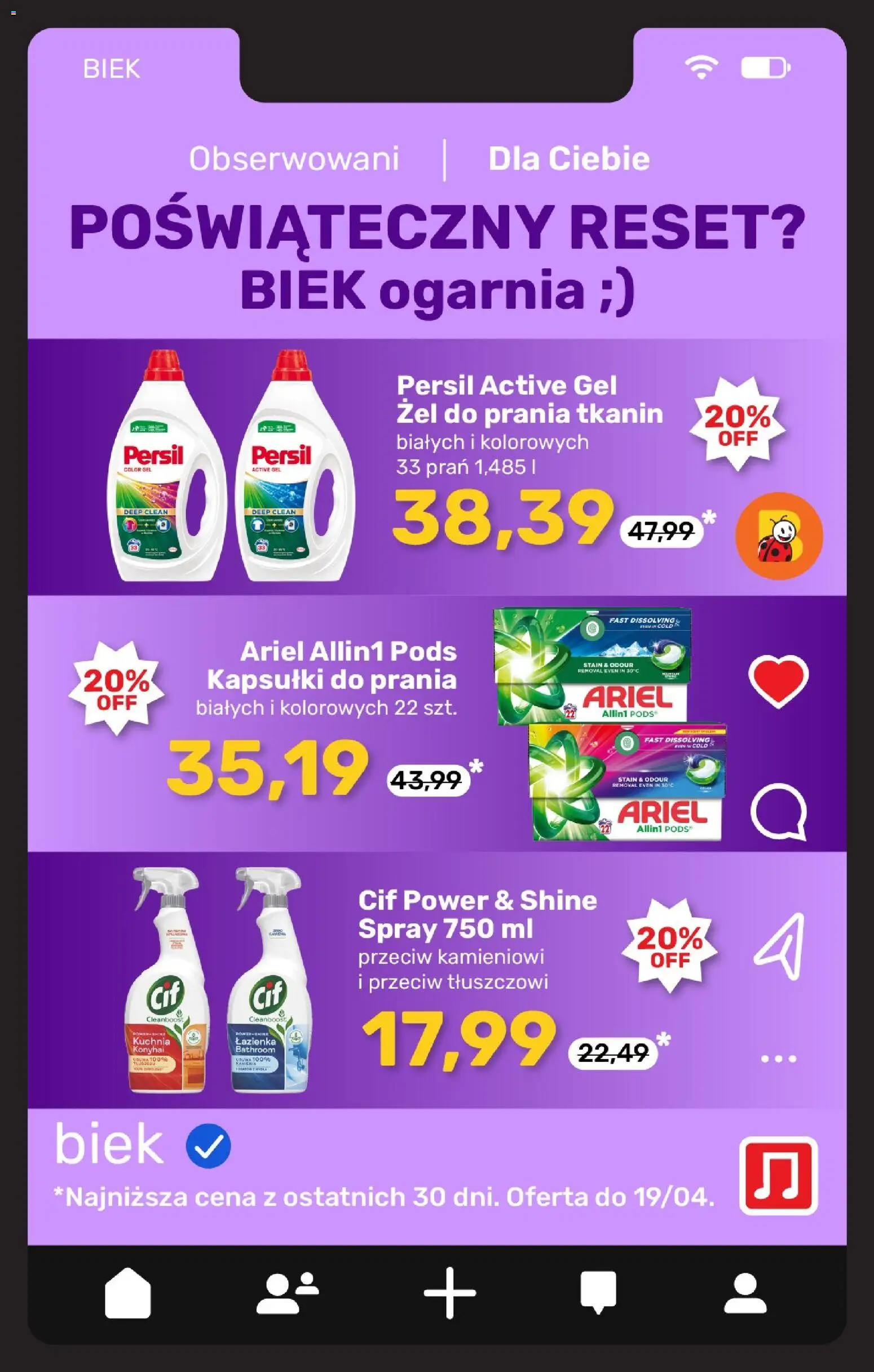 Biedronka gazetka - Biek od 17.04.2026 | Strona: 8 | Produkty: Ariel kapsułki, Persil, Ariel, Kapsułki do prania