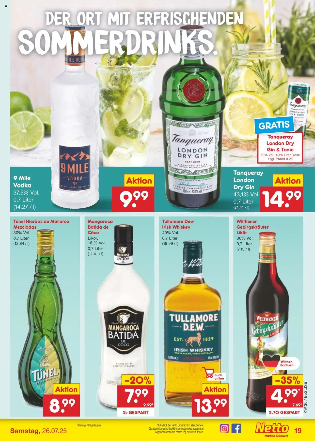 Netto Marken-Discount Prospekt 	 - gültig ab dem 21.07.2025 | Seite: 27 | Produkte: Wilthener, Likör, Vodka, Whiskey