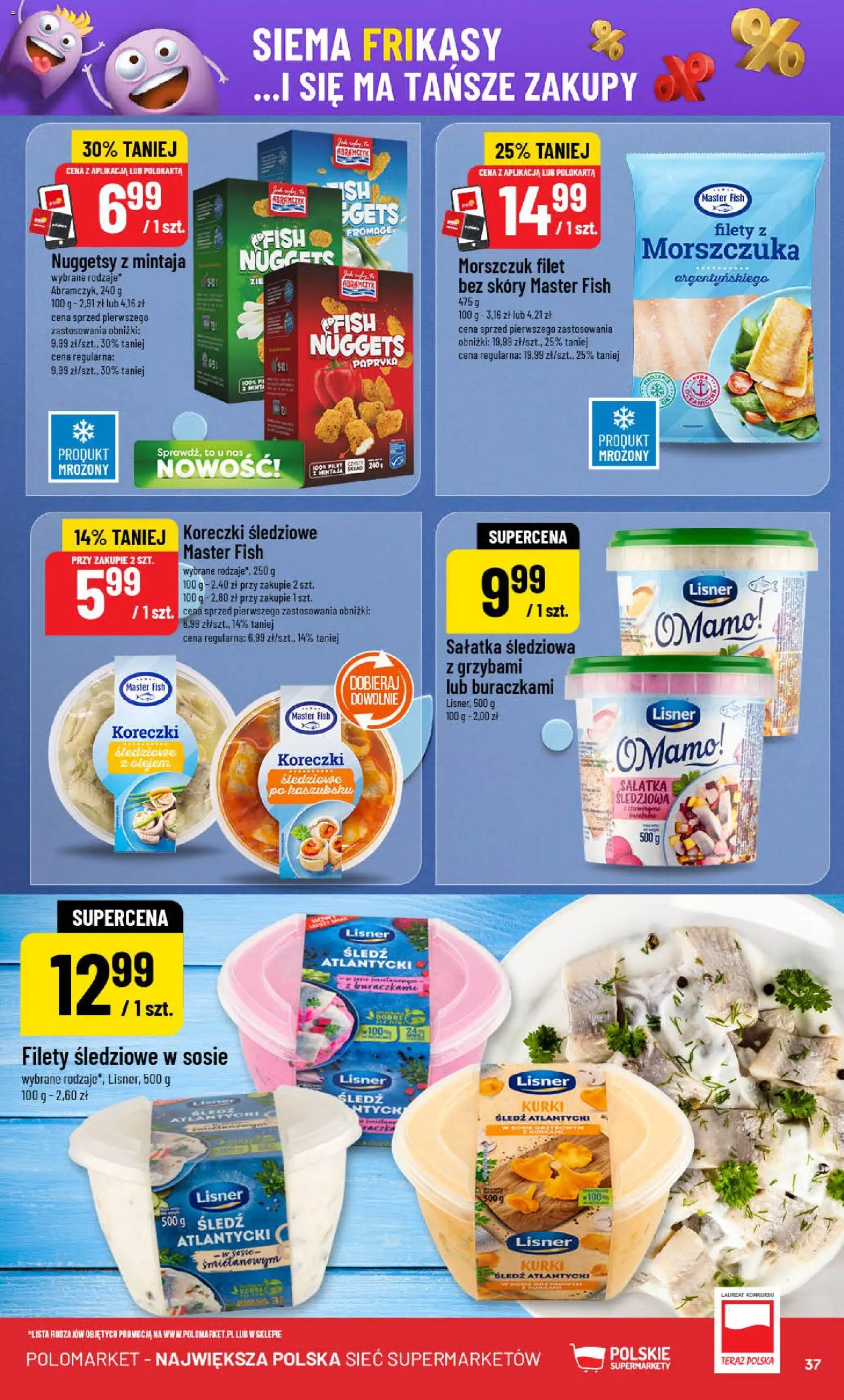 POLOmarket Gazetka od 05.11.2025 | Strona: 37 | Produkty: Śledź, Papryka, Morszczuk, Sałatka