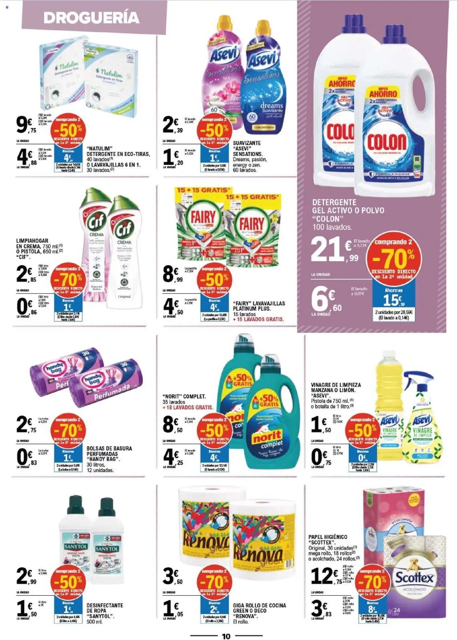 E.Leclerc - Más Barato │ válido desde el 18.03.2026 | Página: 10 | Productos: Polvo, Manzana, Suavizante, Lavavajillas