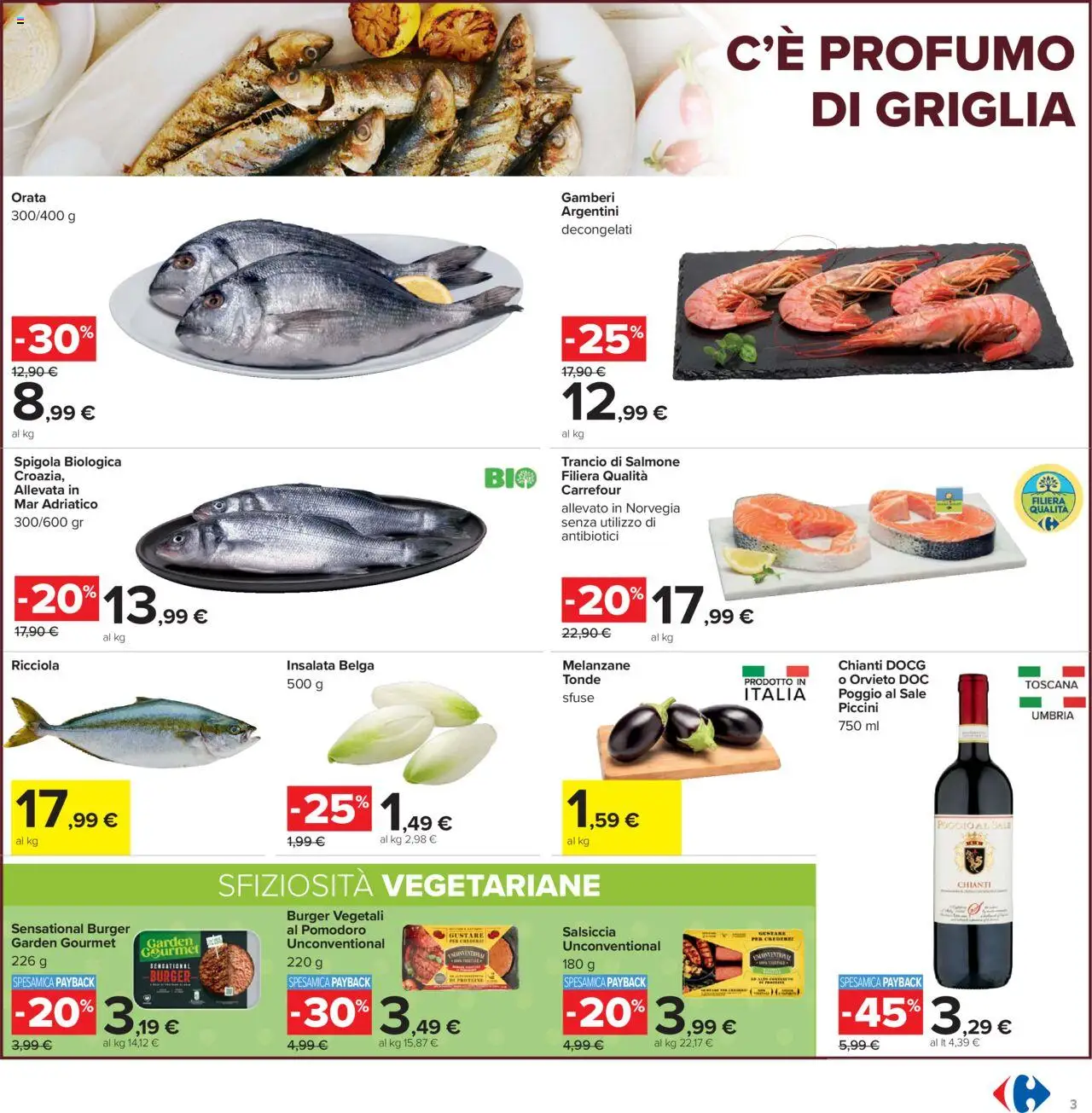 Volantino Carrefour del 07.08.2025 | Pagina: 3 | Prodotti: Insalata, Sale, Salsiccia, Profumo