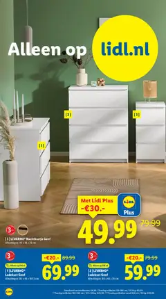 LIVARNO® Nachtkastje Genf, Afmetingen: 40 x 48 x 78 cm - Voorbeeld van een folder van Lidl, geldig van 23.03.2026 | Pagina: 27 | Producten: Ladekast, Nachtkastje