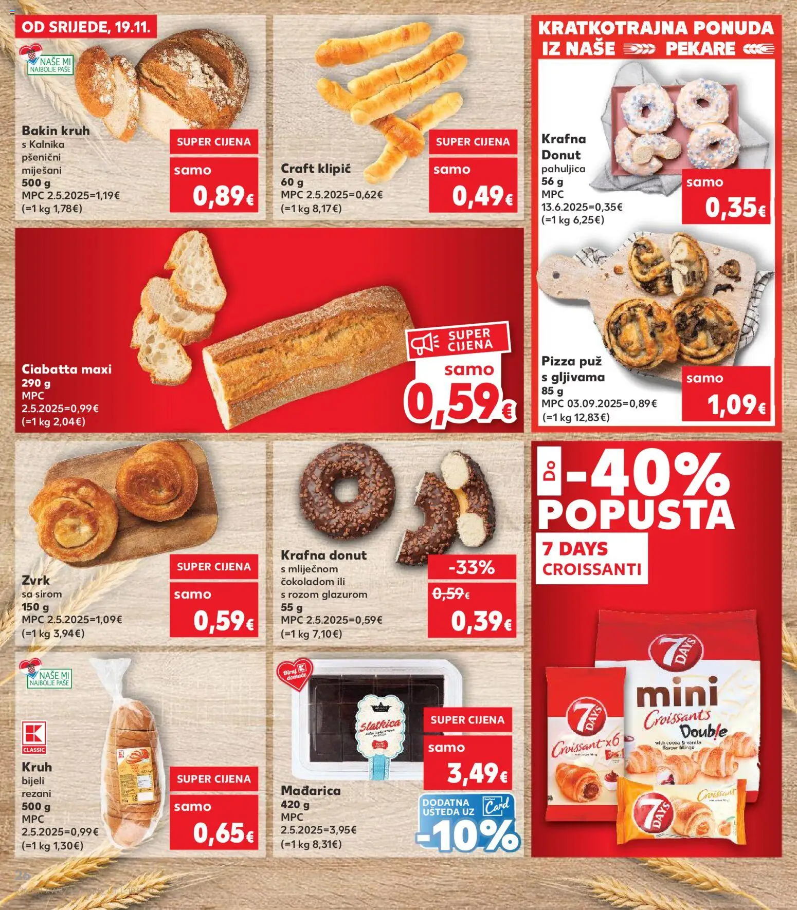 Kaufland katalog | vrijedi od 19.11.2025 | Stranica: 26 | Proizvodi: Kruh, Pizza