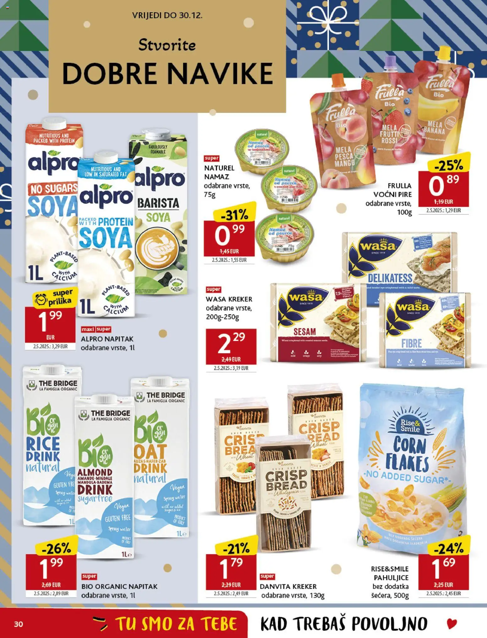 Konzum HR akciós ujság - amely érvényes a következő dátumtól: 17.12.2025 | Oldal: 30 | Termékek: Protein, Kréker, Vegán, Mangó