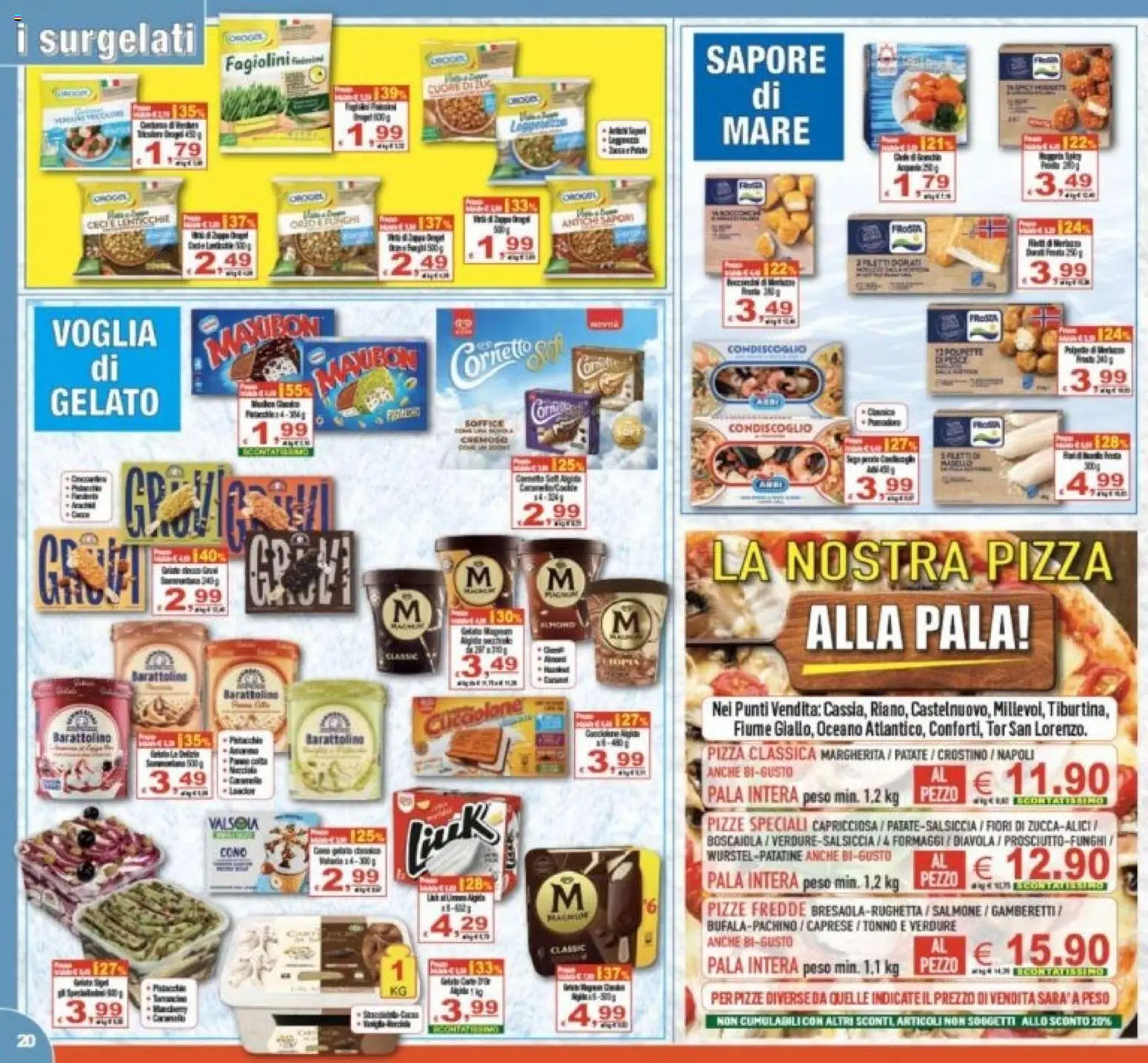 Volantino CTS del 07.04.2026 | Pagina: 20 | Prodotti: Pizza, Salmone, Gelato, Tonno