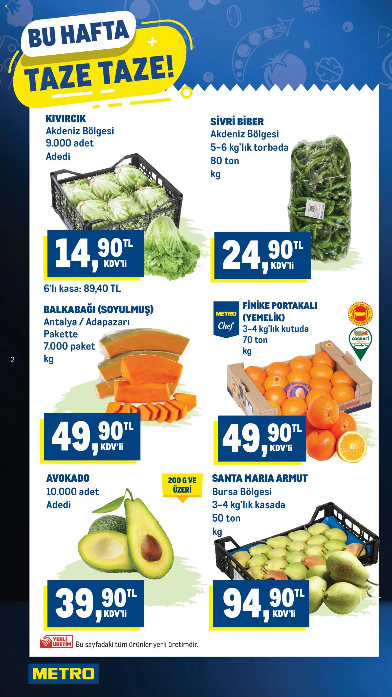 Metro Katalog - 26.11.2025 tarihinden itibaren geçerlidir | Sayfa: 2 | Ürünler: Biber, Balkabağı, Armut, Kasa
