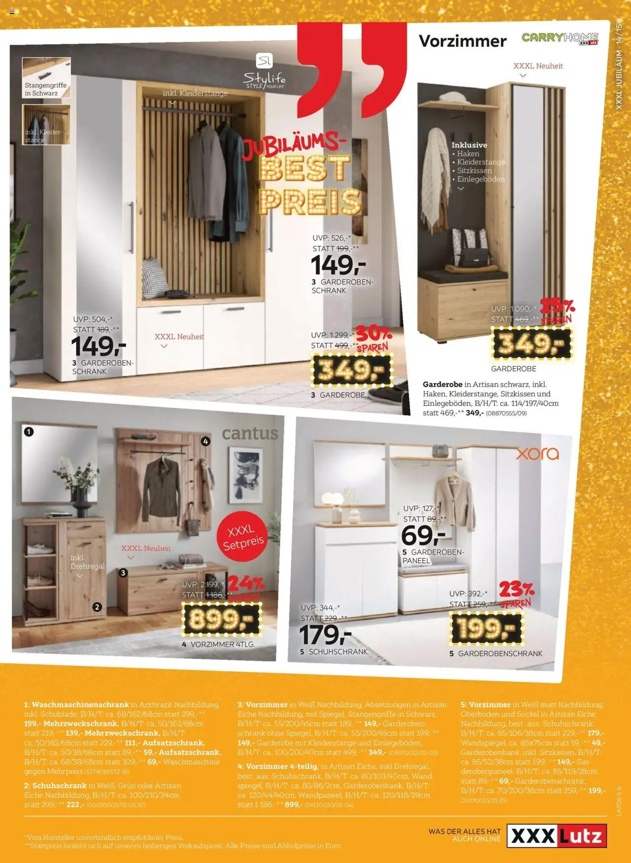 XXXLutz - Best Preis gültig ab 05.08.2025 | Seite: 15 | Produkte: Kleid, Waschmaschine, Schrank