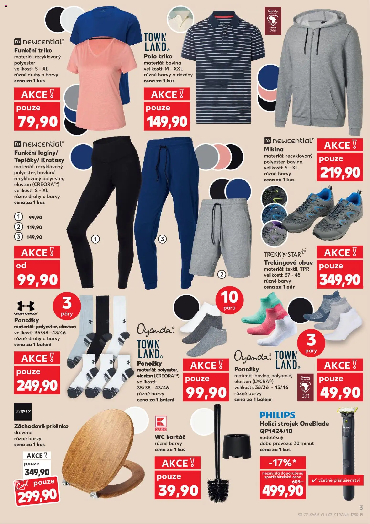 Kaufland leták - Liberec od 08.04.2026 | Strana: 3 | Produkty: Záchodové prkénko, Holicí strojek, Wc, Prkénko