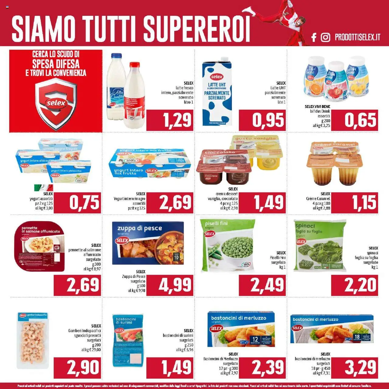 Volantino Famila del 01.09.2025 | Pagina: 3 | Prodotti: Cioccolato, Merluzzo, Piselli, Pennette