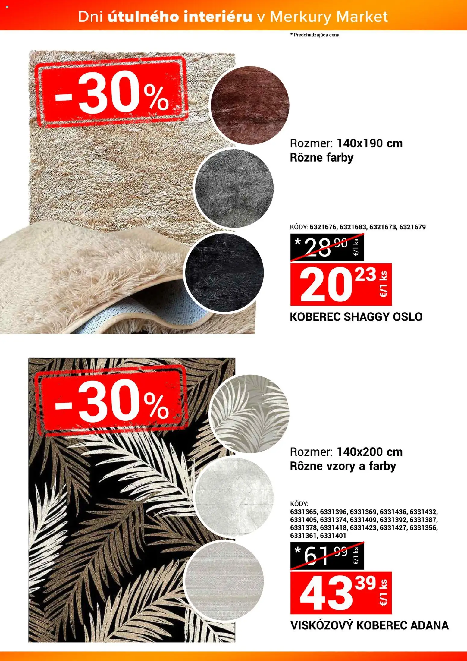 Nové Merkury Market akcie – leták je platný od 22.11.2025 | Strana: 15 | Produkty: Koberec