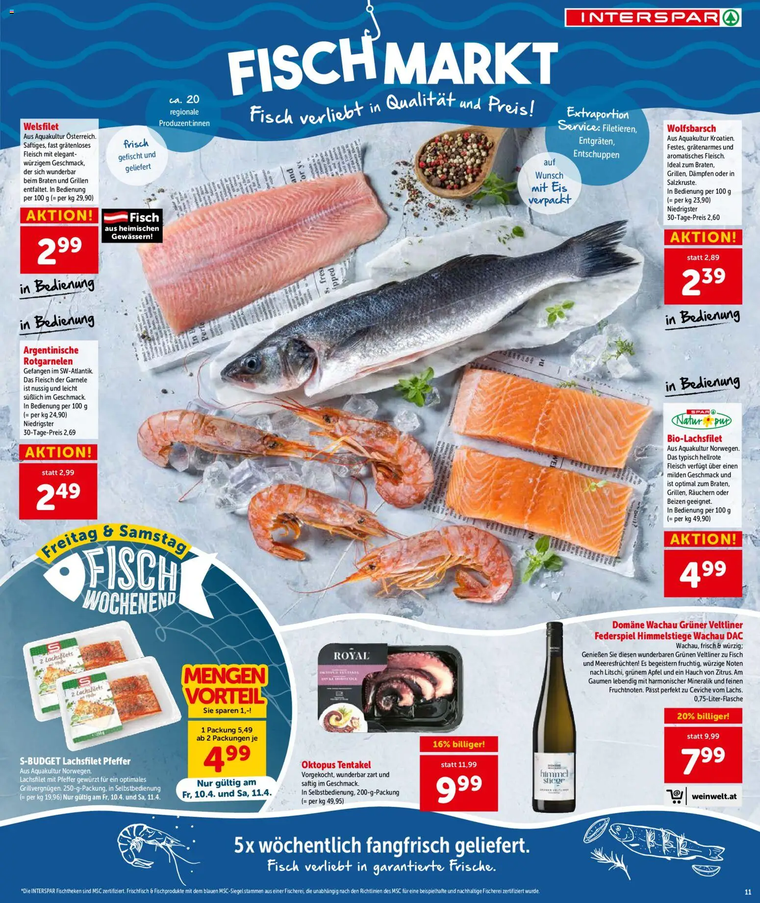 Interspar Flugblatt - Vorarlberg gültig ab 09.04.2026 | Seite: 11 | Produkte: Pfeffer, Äpfel, Fisch