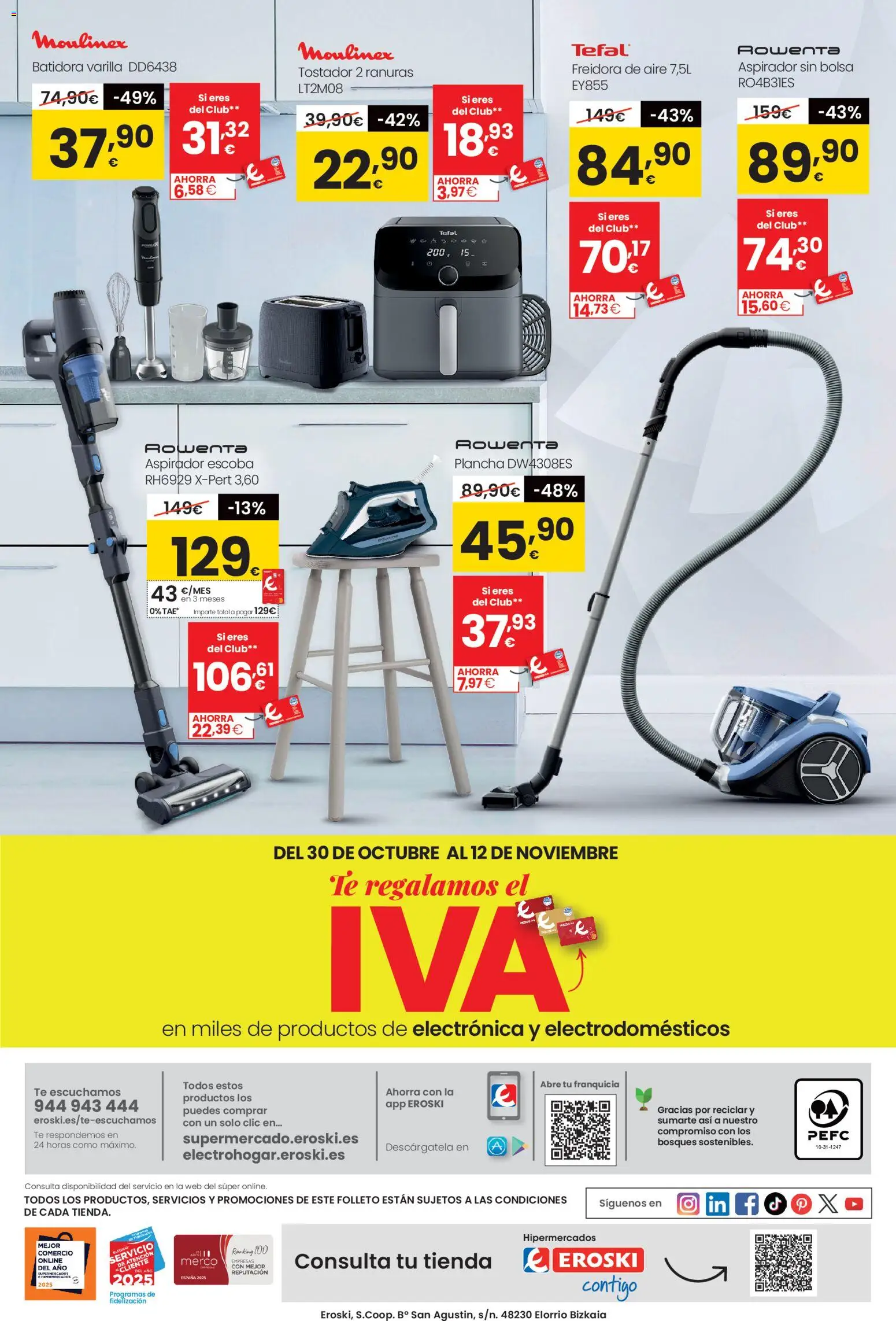 Eroski - Black Friday │ válido desde el 30.10.2025 | Página: 8 | Productos: Té, Bolsa, Plancha, Batidora