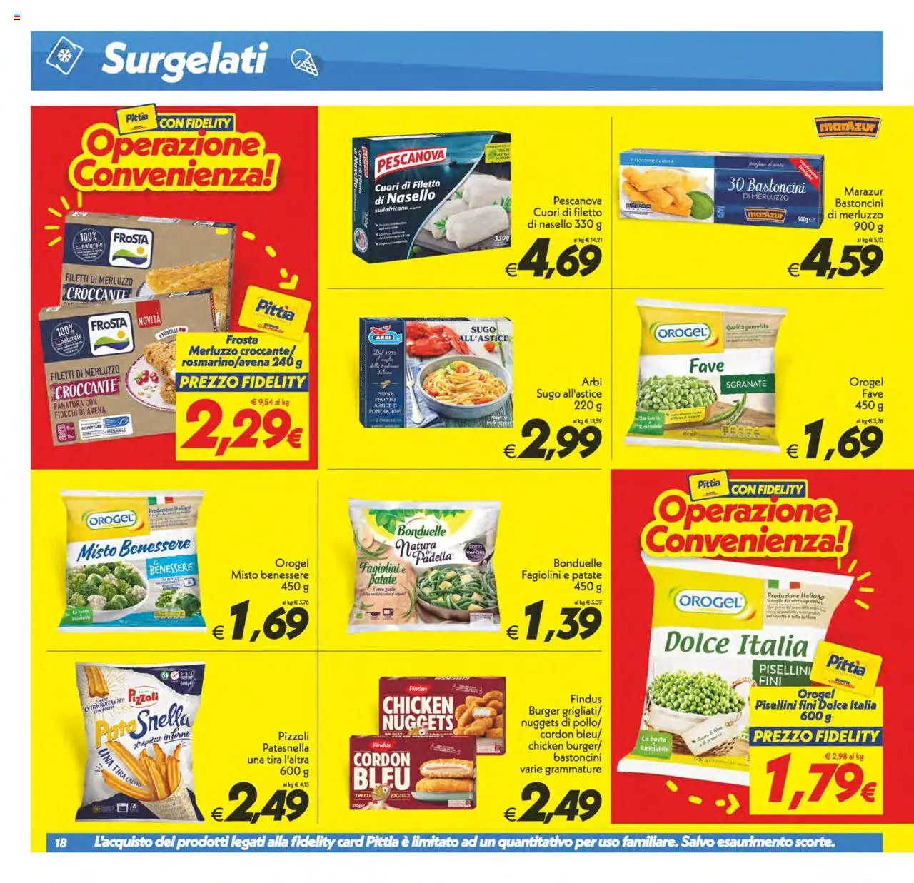 Volantino SuperConveniente del 23.09.2025 | Pagina: 18 | Prodotti: Merluzzo, Fiocchi, Astice, Fagiolini