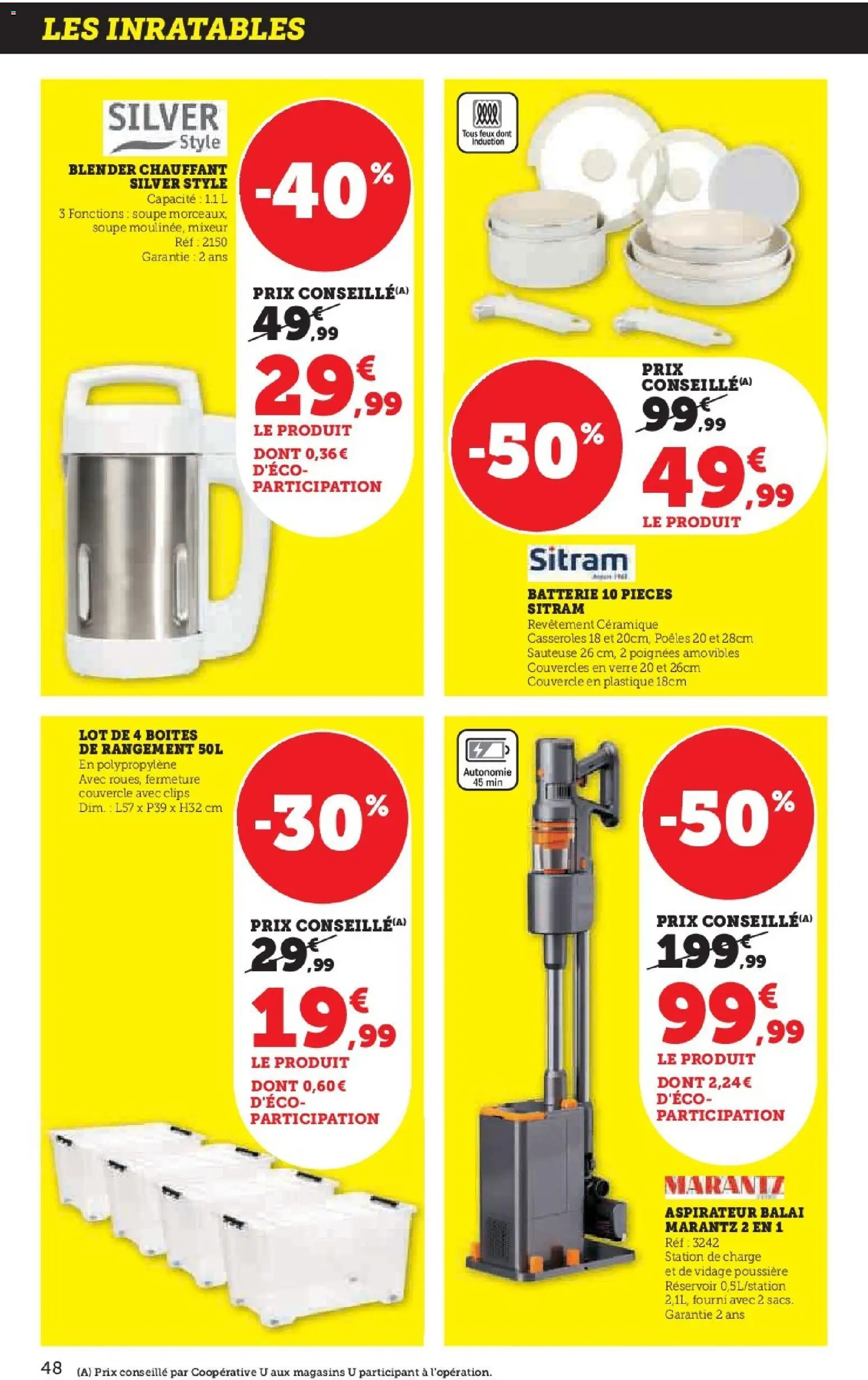 {H1} | Page: 48 | Produits: Mixeur, Soupe, Balai, Batterie