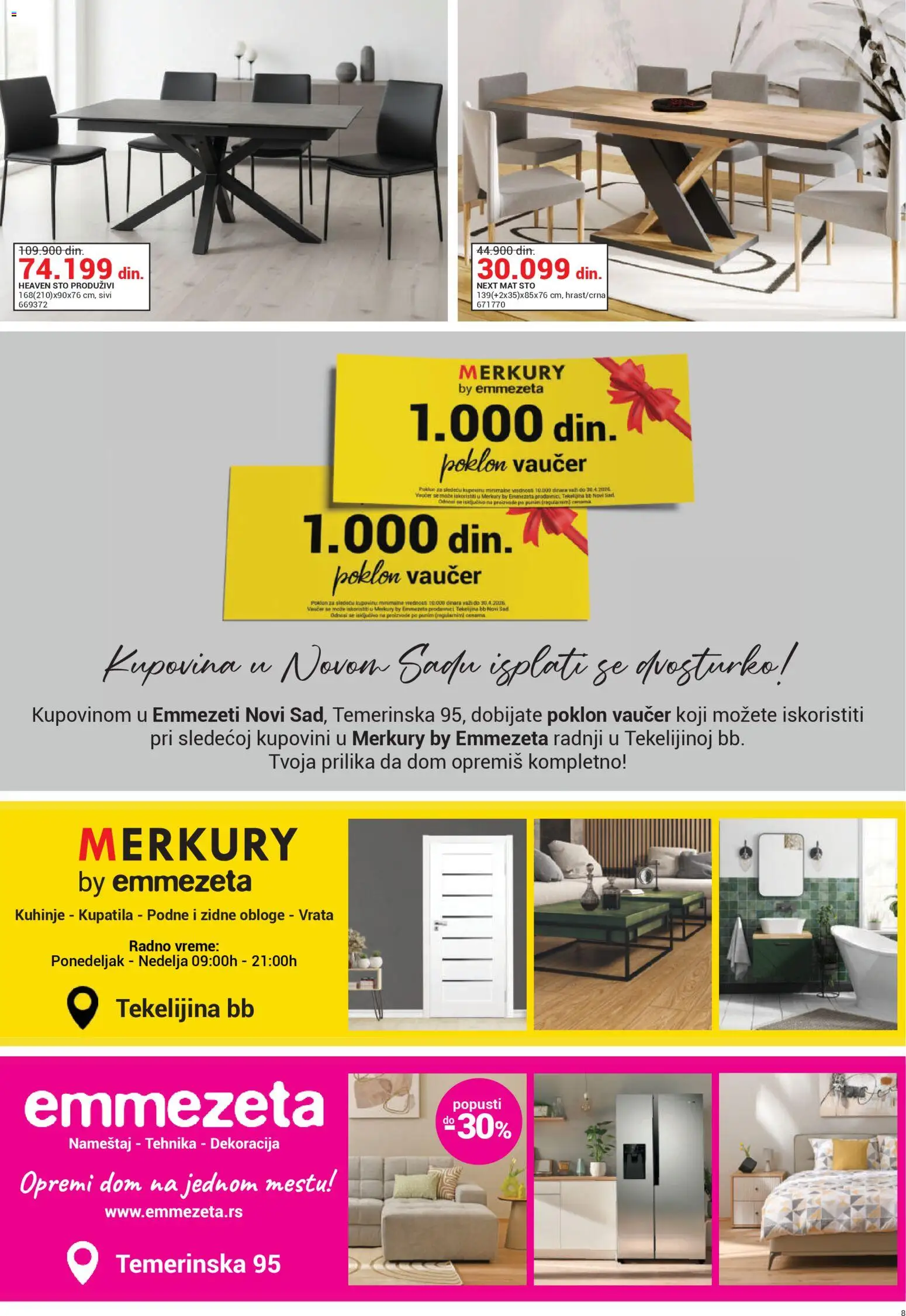 Emmezeta katalog - važi od 01.03.2026 | Strana: 8 | Proizvode: Sto, Vrata